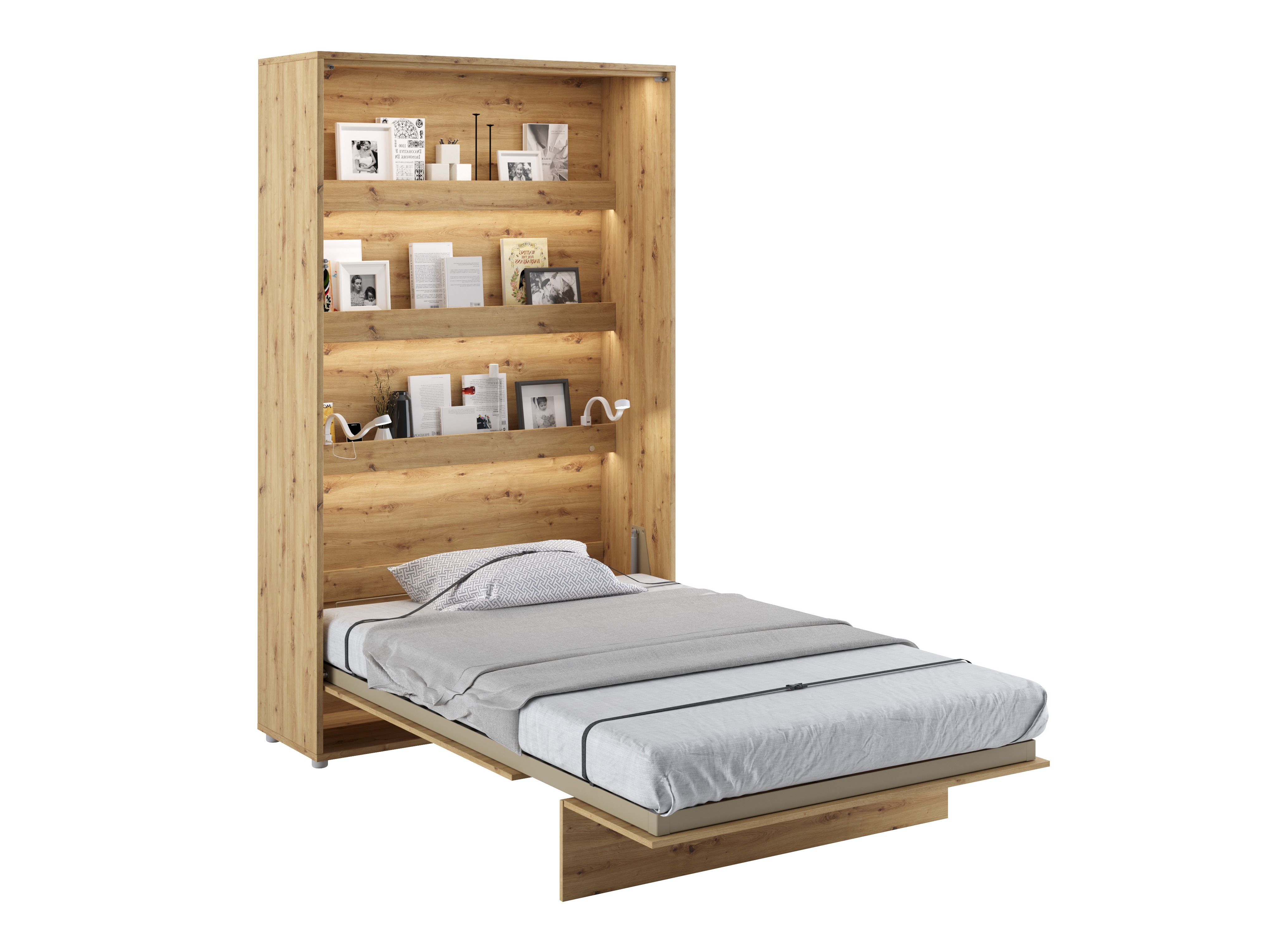Cama plegable Concept Lenart (Roble Artisan)