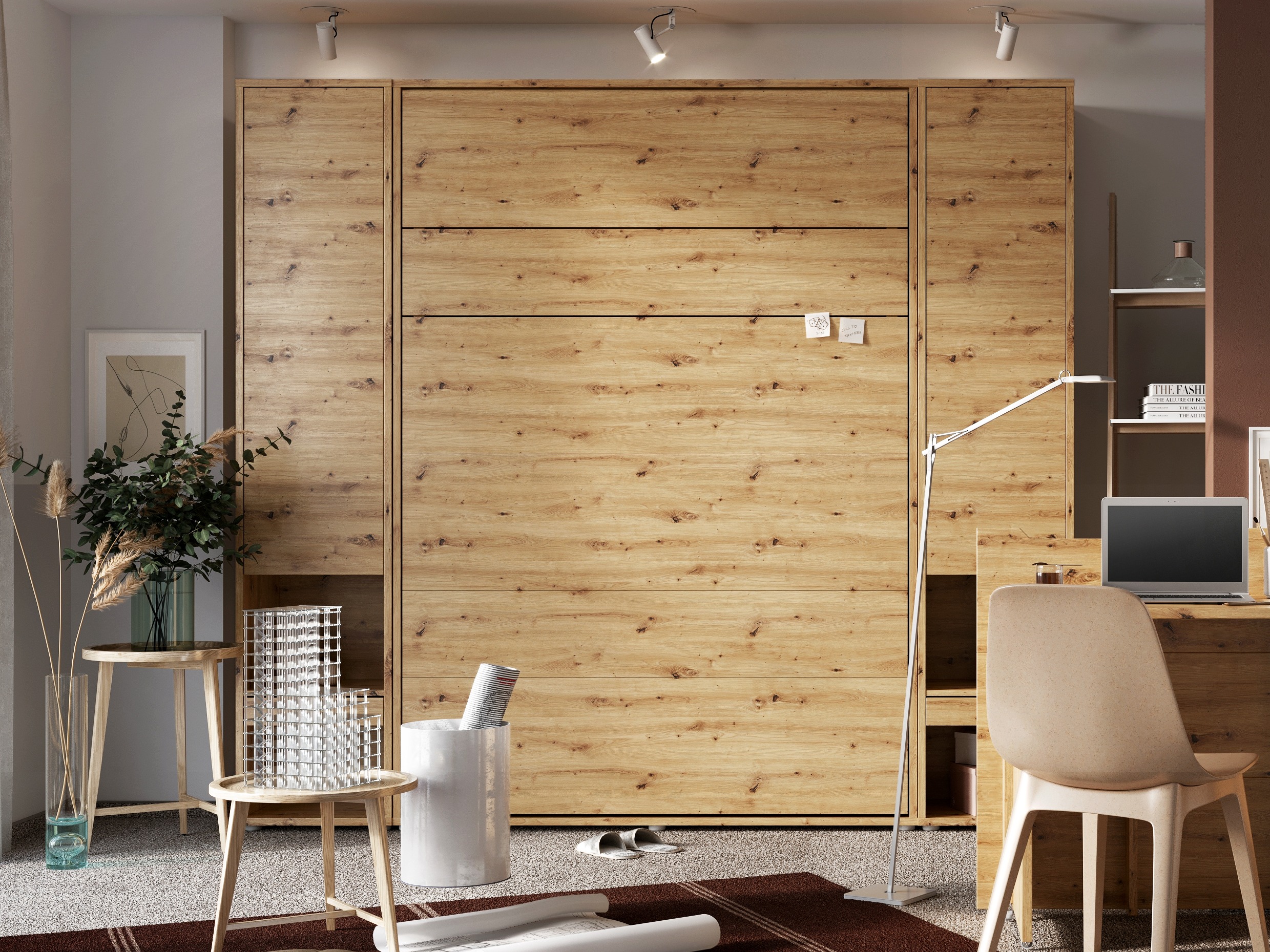 Cama plegable Concept Lenart (Roble Artisan)