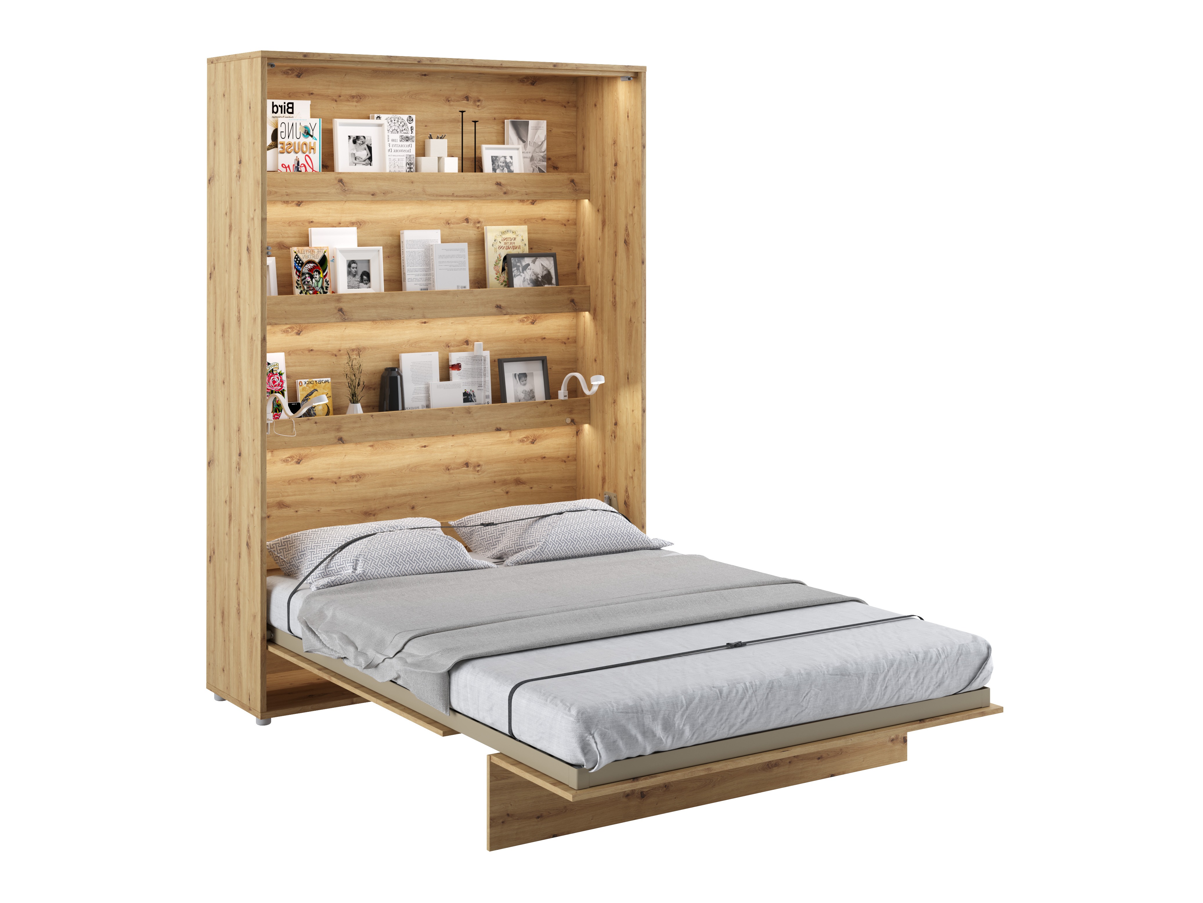 Cama plegable Concept Lenart (Roble Artisan)