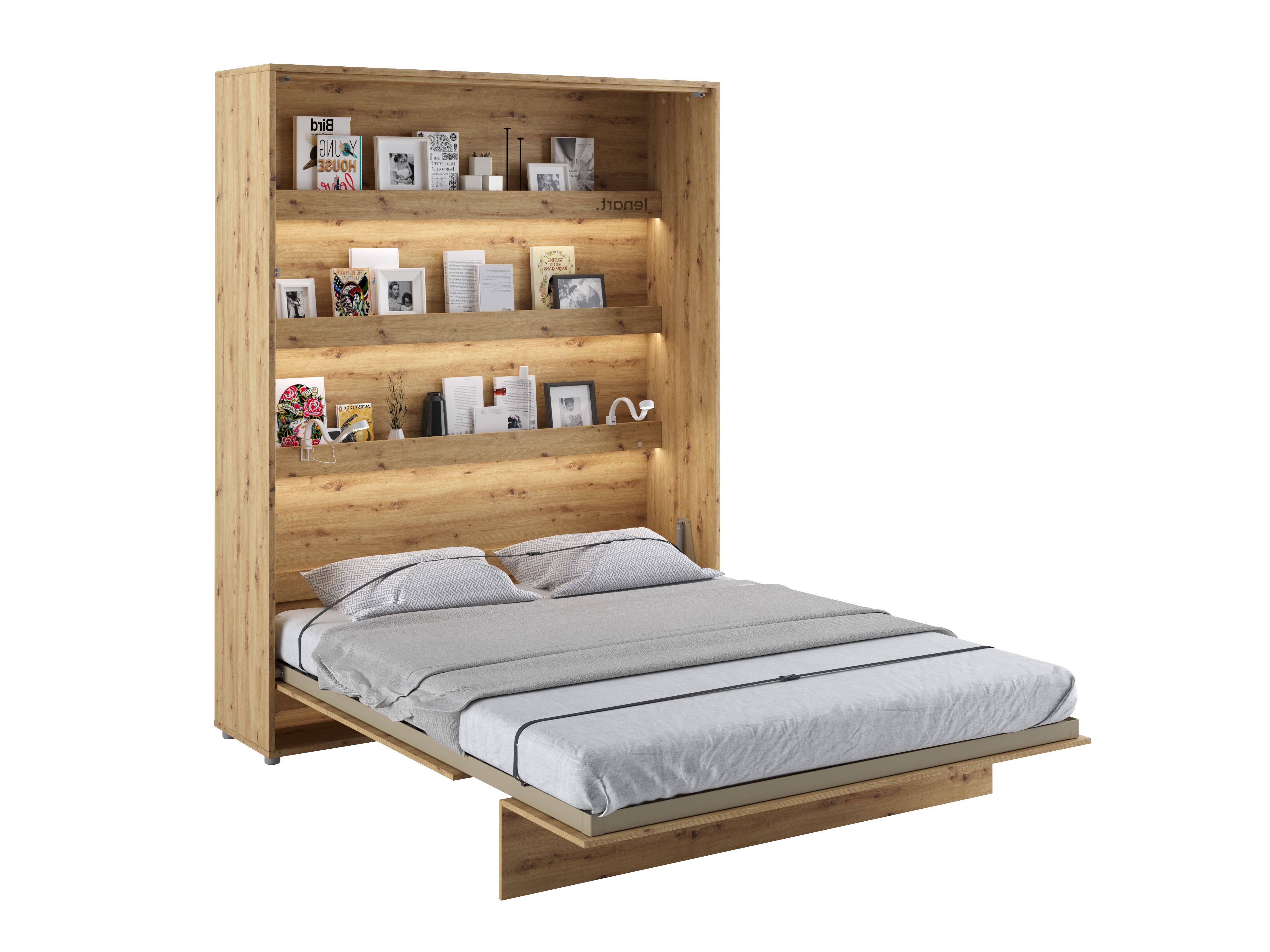 Cama plegable Concept Lenart (Roble Artisan)