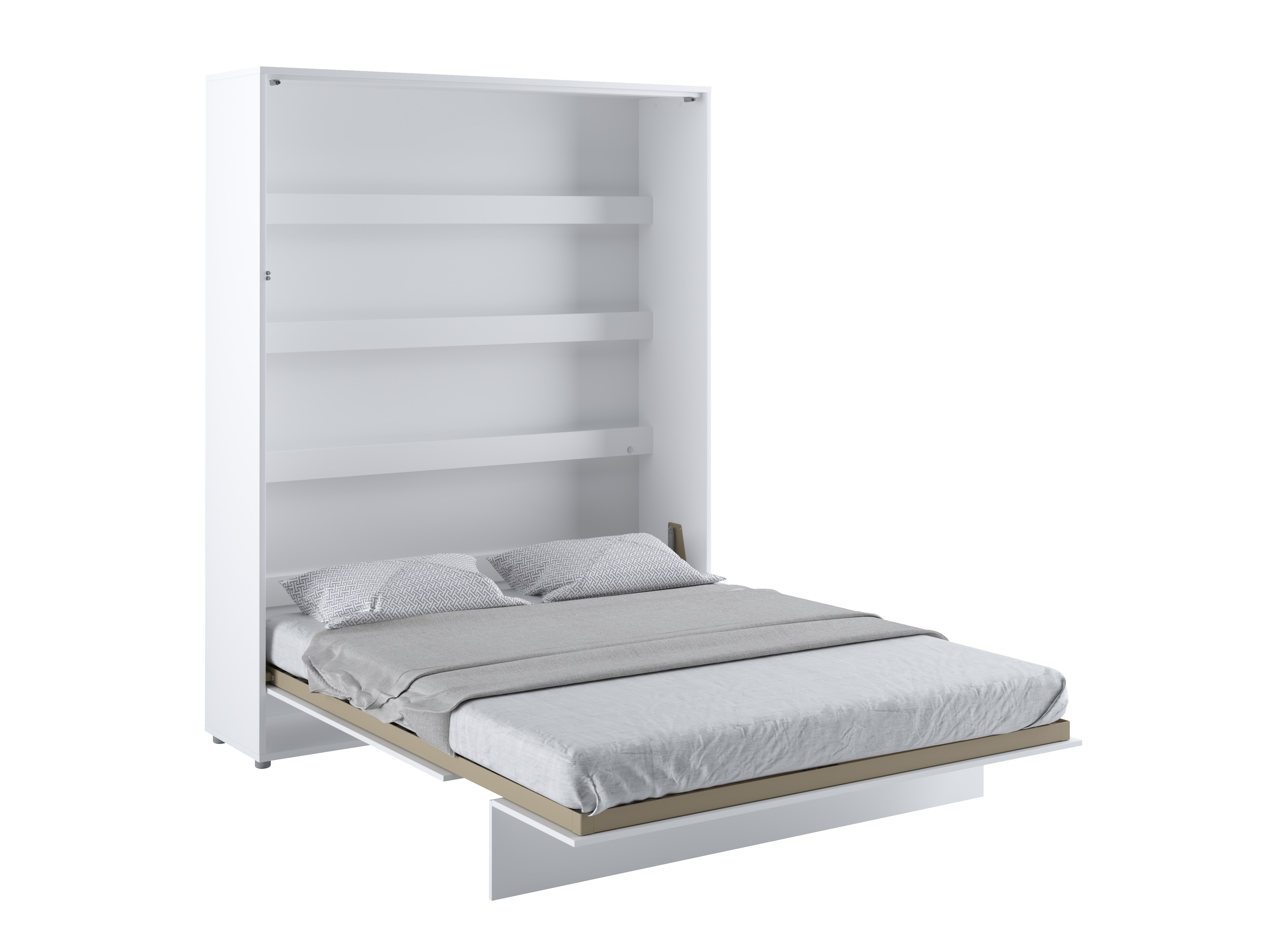 Cama plegable Concept Lenart (Blanco + Blanco brillante)