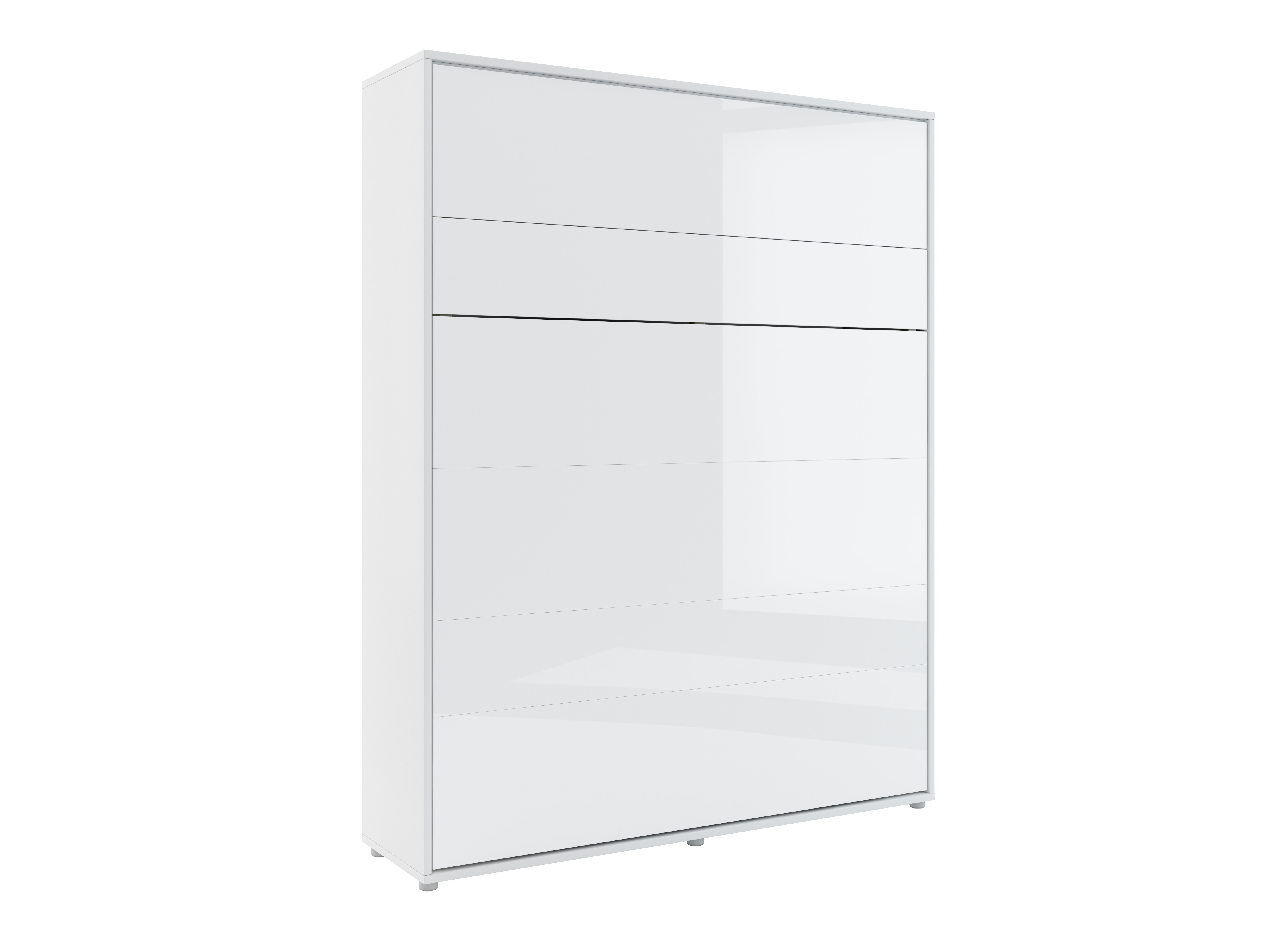 Cama plegable Concept Lenart (Blanco + Blanco brillante)