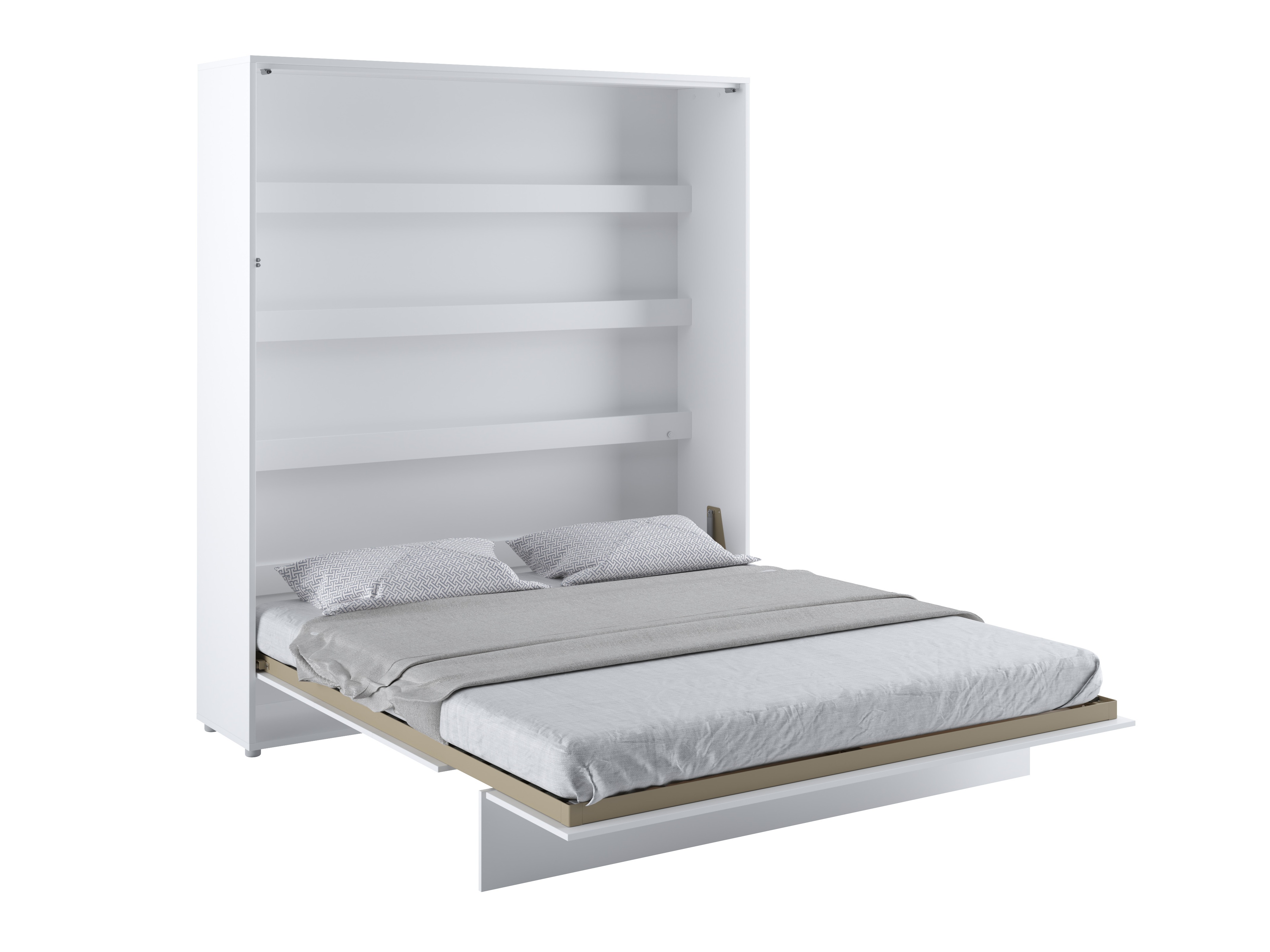 Cama plegable Concept Lenart (Blanco + Blanco brillante)