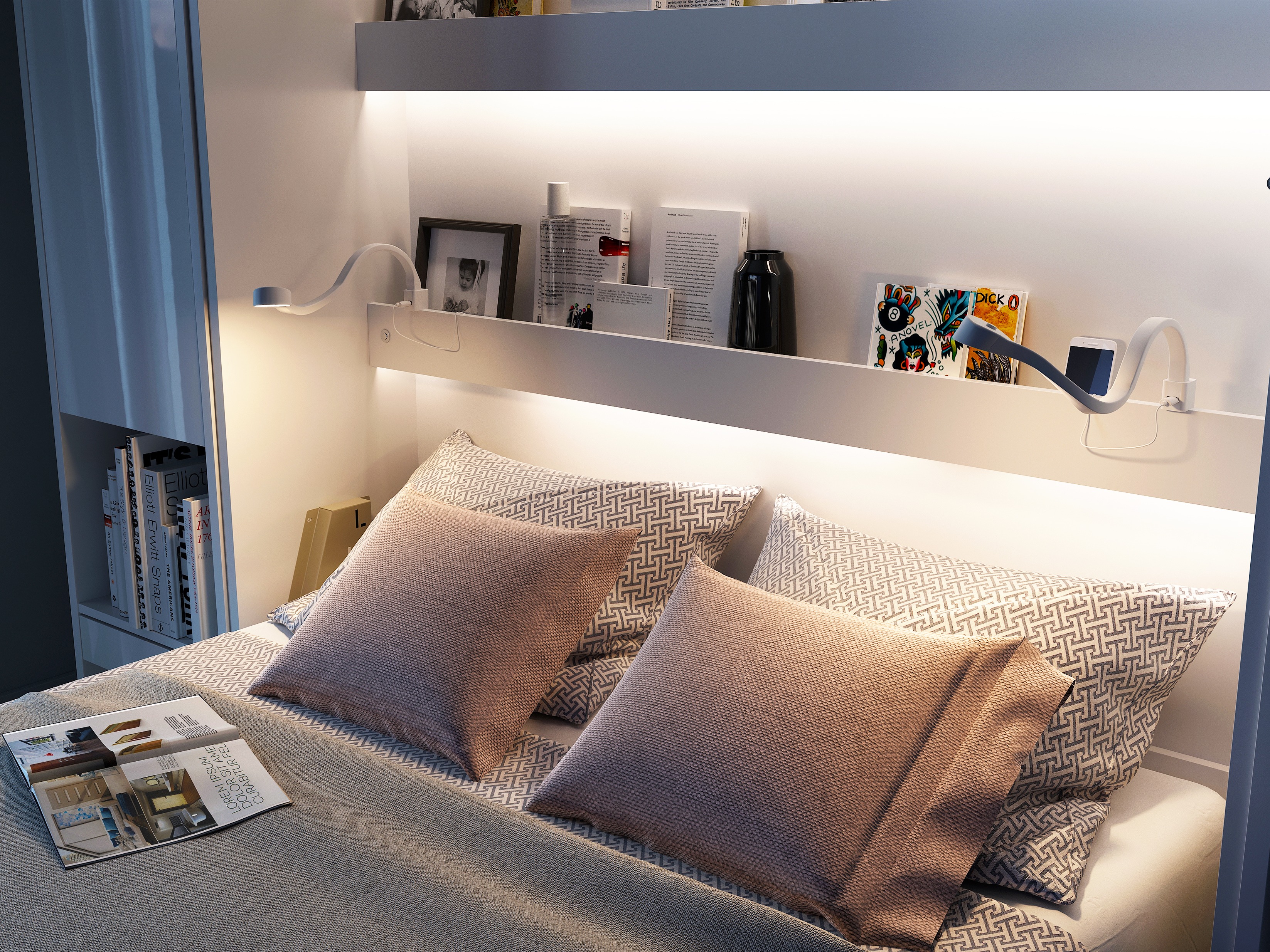 Cama plegable Concept Lenart (Gris)