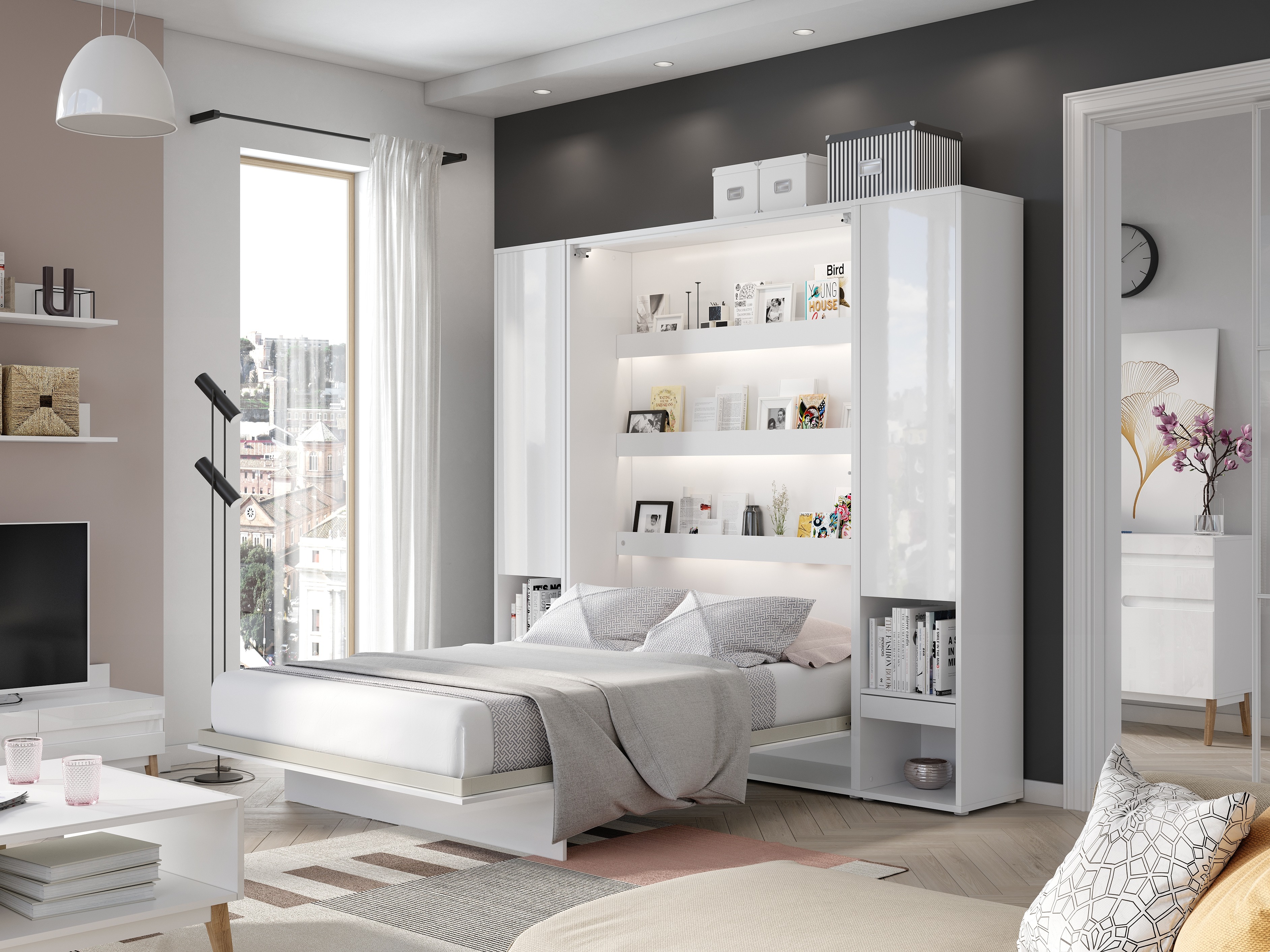 Cama plegable Concept Lenart (Blanco)