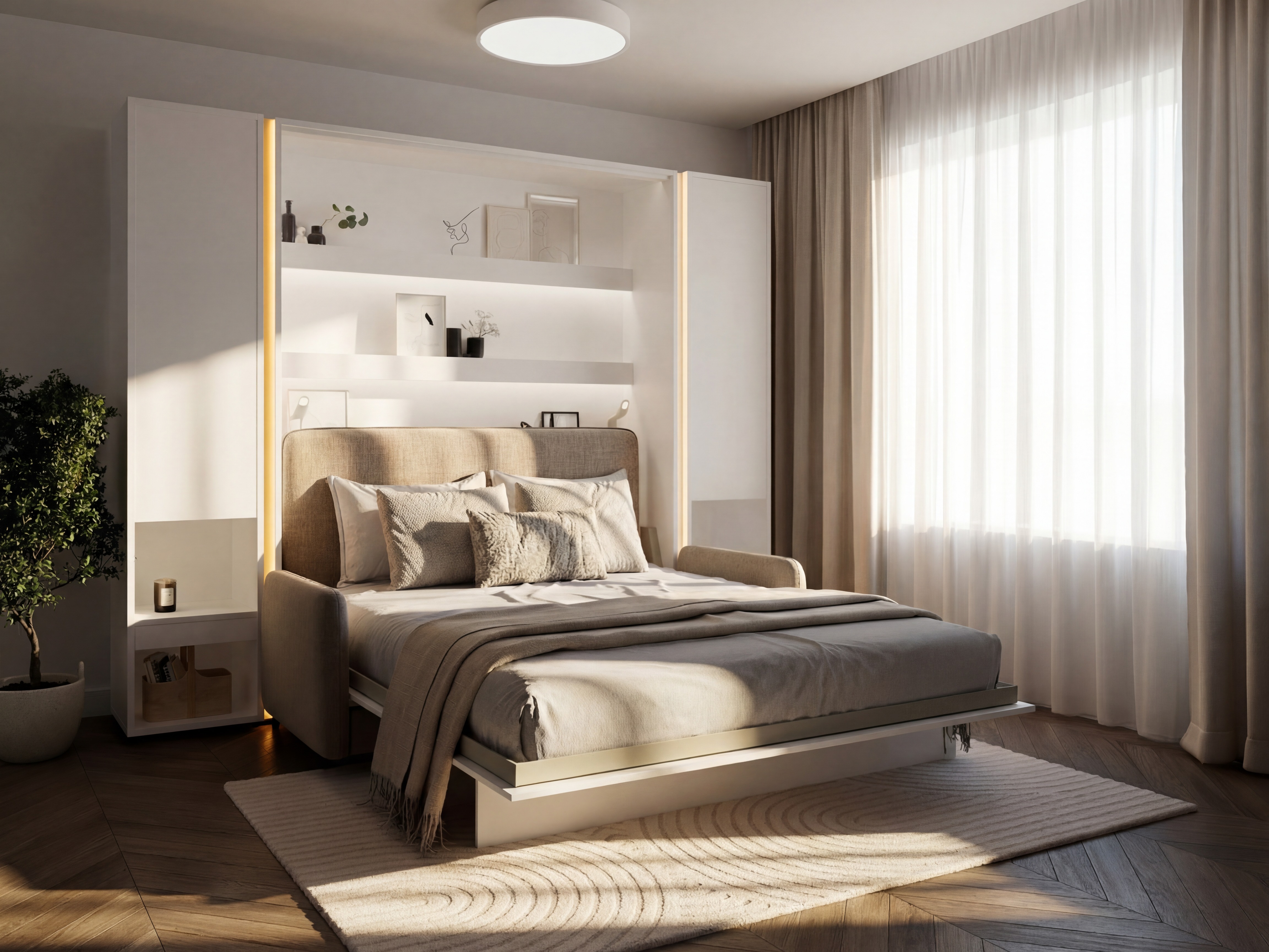 Cama plegable Concept Lenart (Blanco)