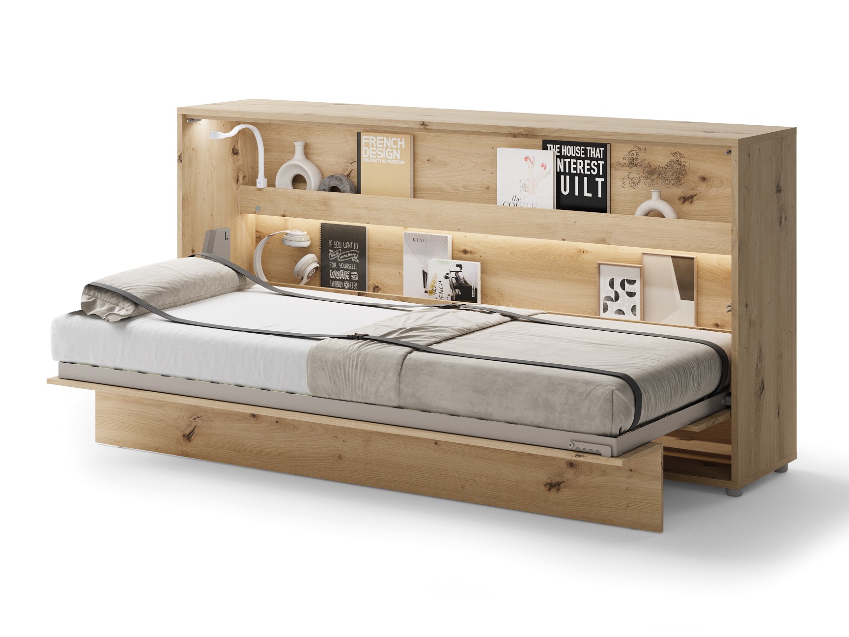 Cama plegable Concept Lenart V (Roble Artisan)