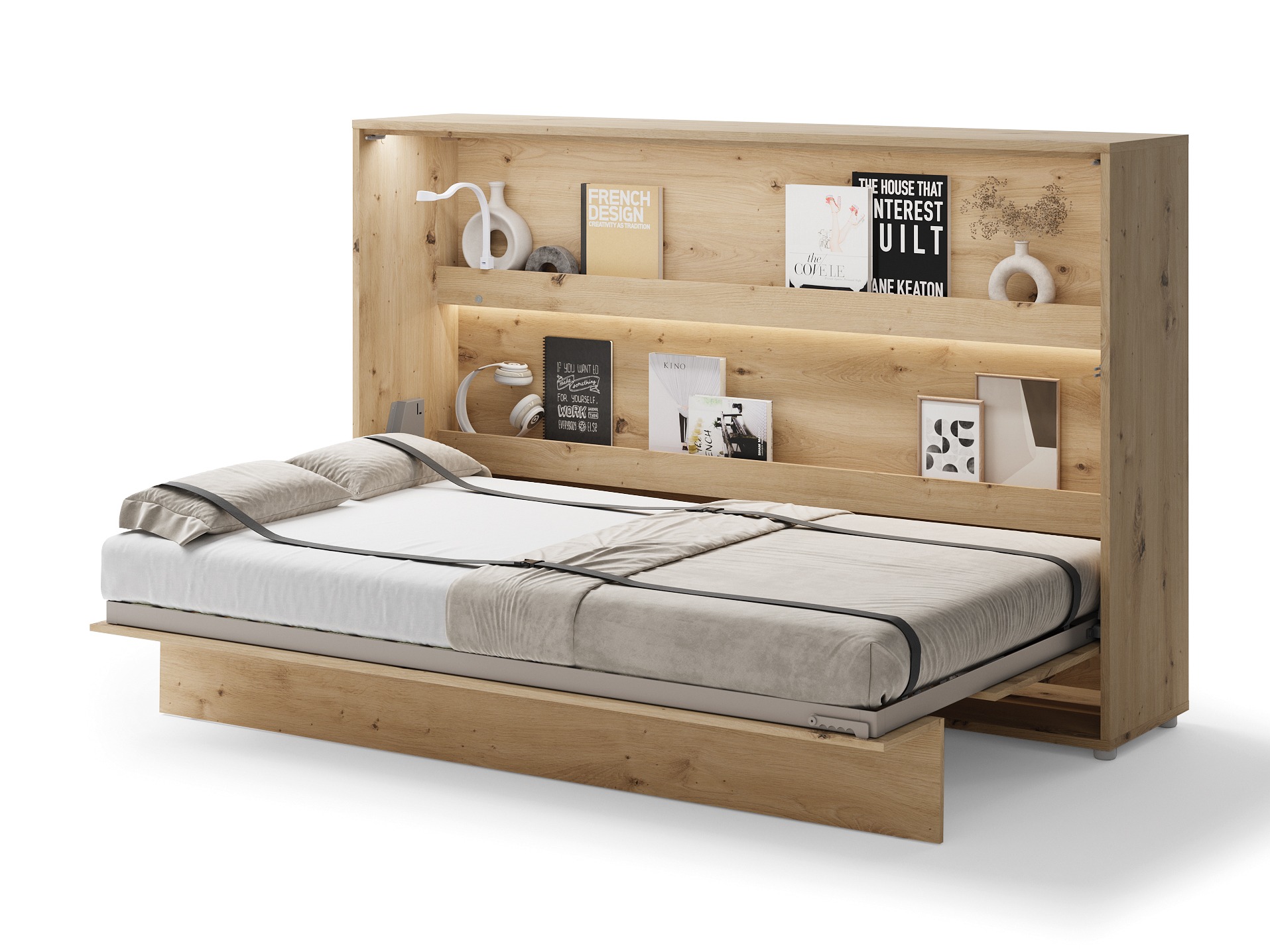Cama plegable Concept Lenart V (Roble Artisan)