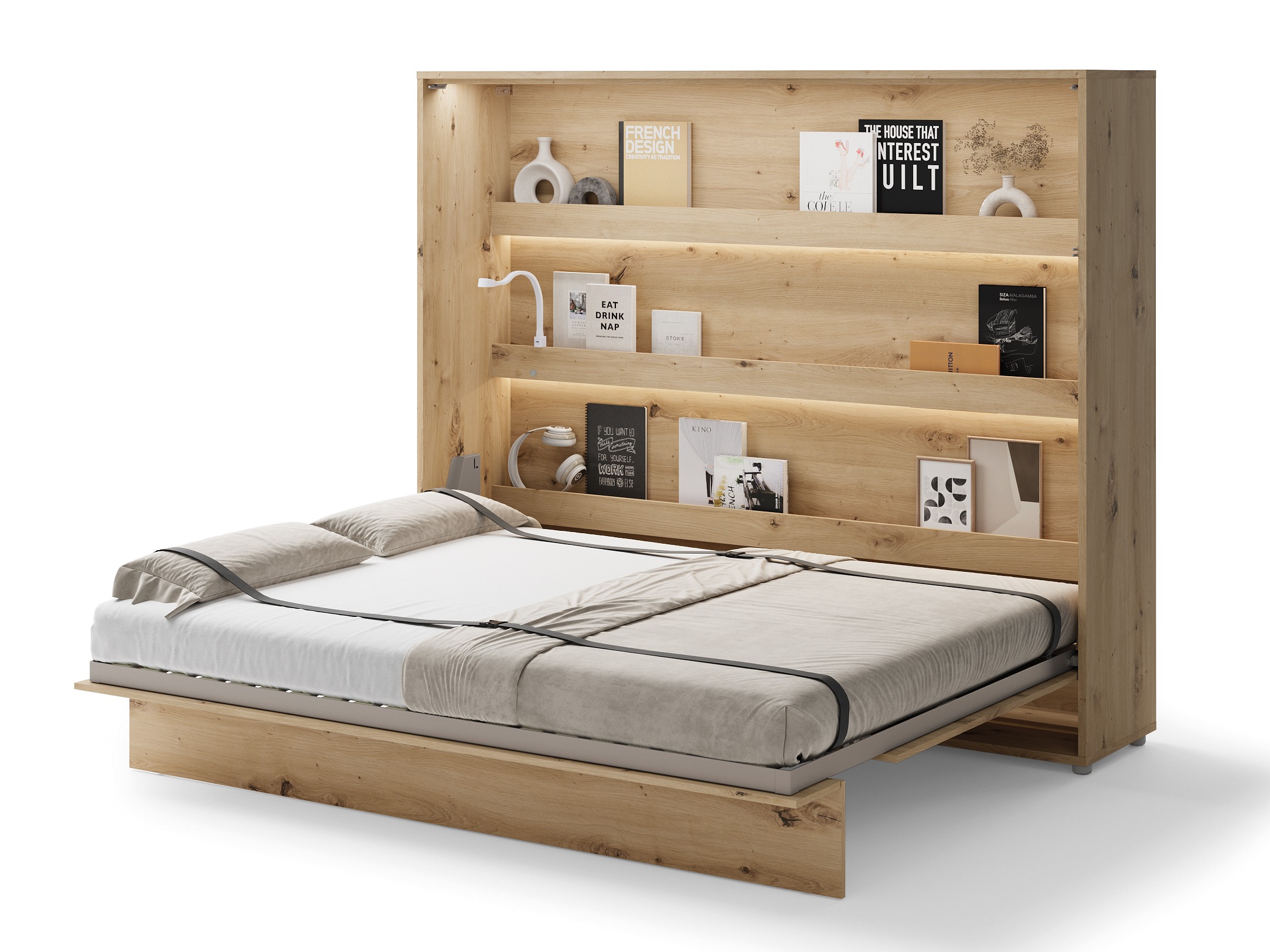 Cama plegable Concept Lenart V (Roble Artisan)