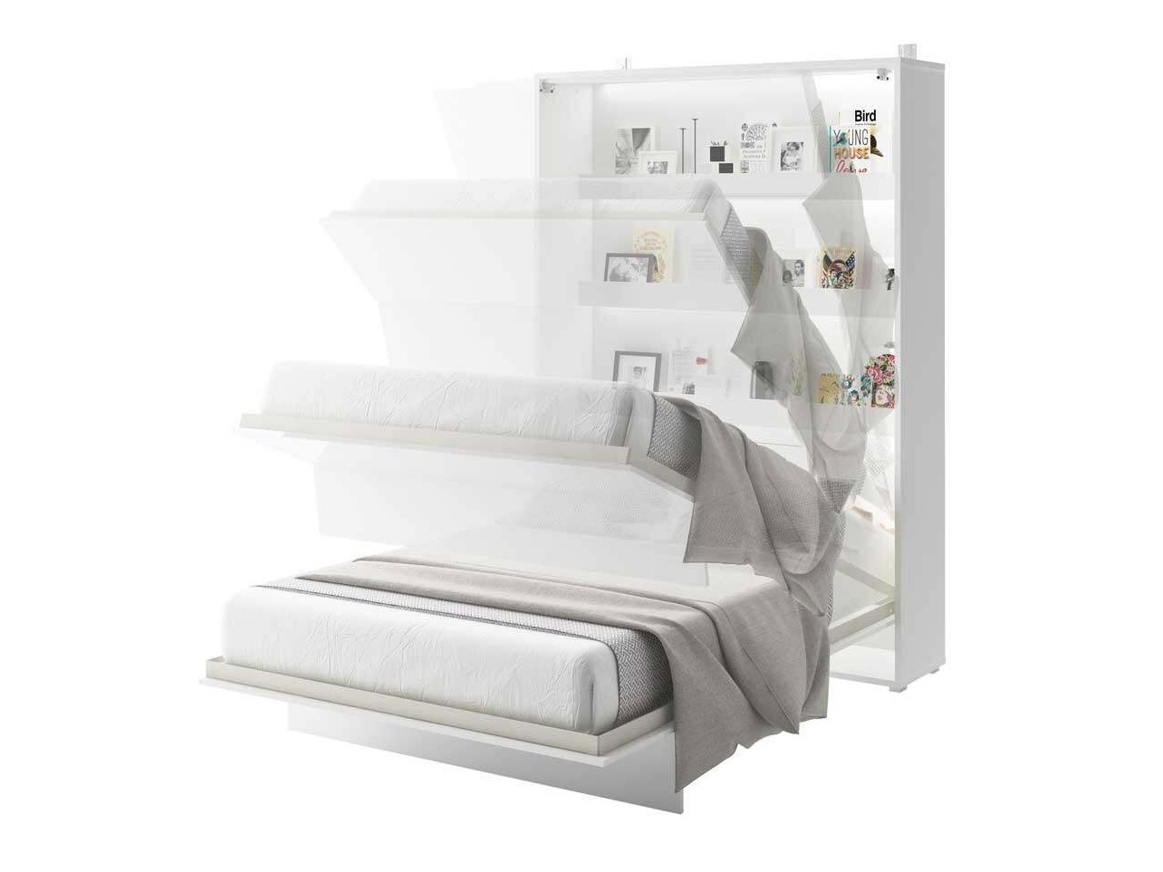 Cama plegable Concept Lenart VII (Blanco + Gris)