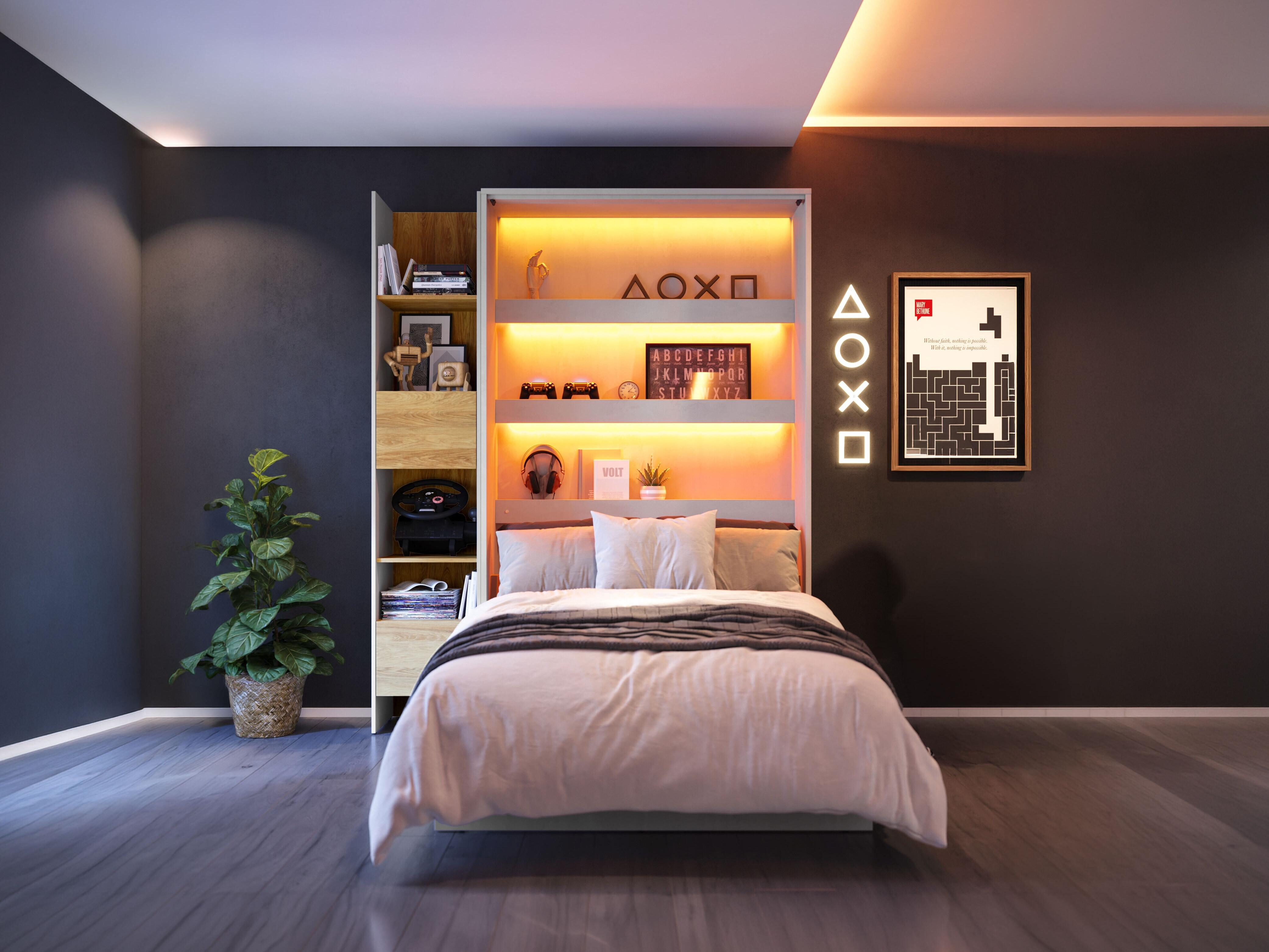 Cama plegable Concept Lenart I (120 x 200 cm)