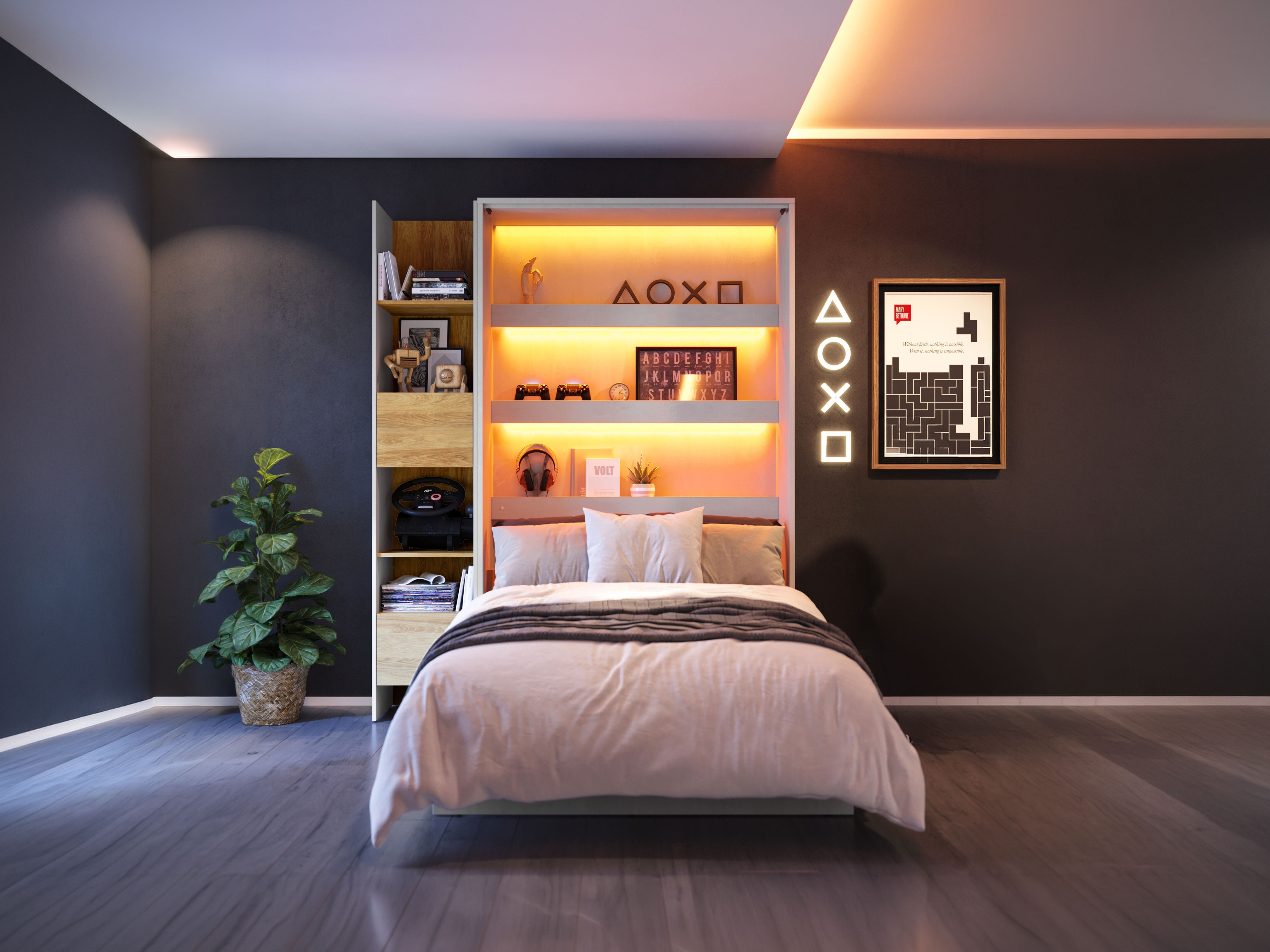 Cama plegable Concept Lenart I (90 x 200 cm)