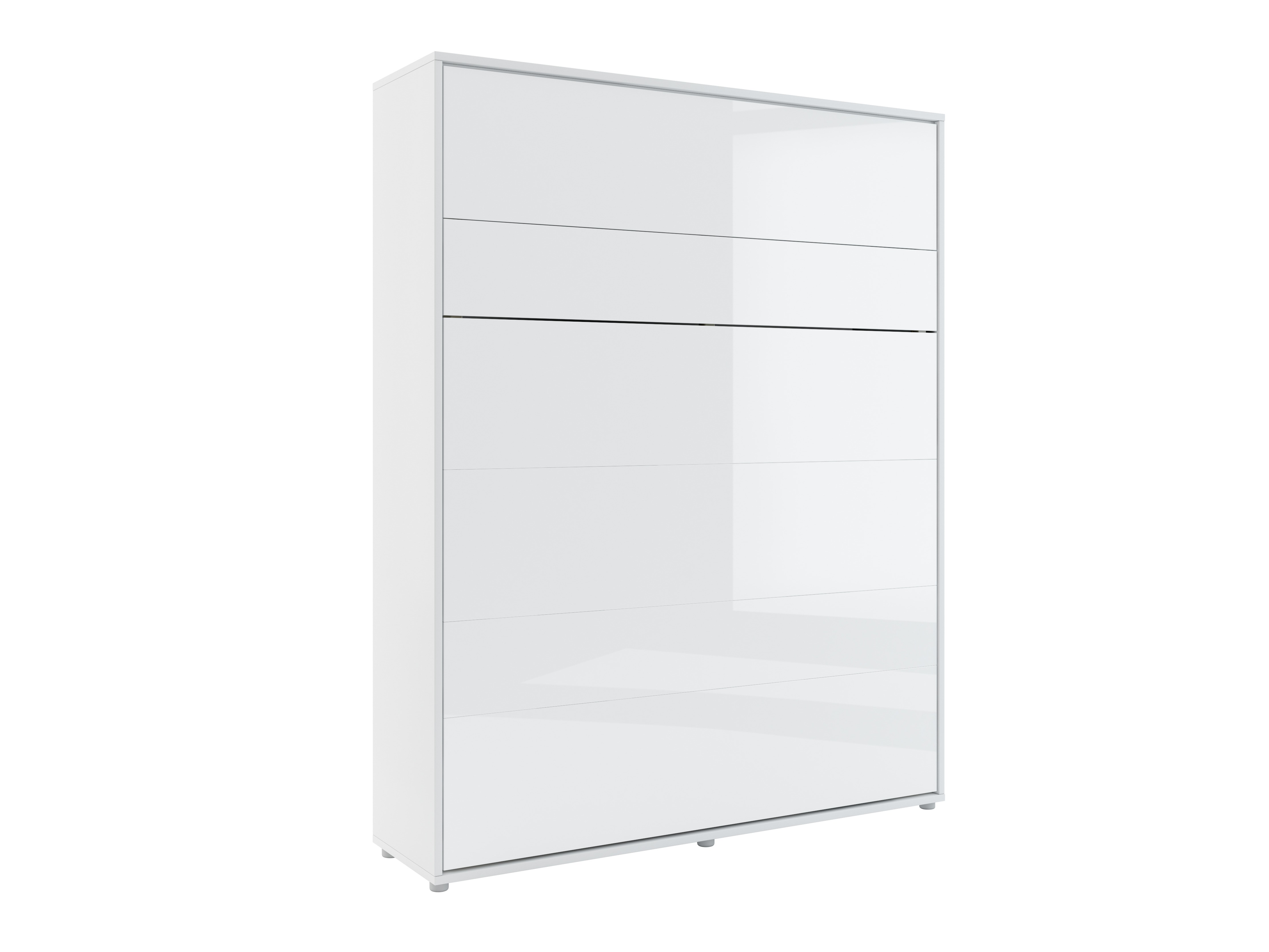Cama plegable Concept Lenart VII (Blanco brillante + Gris)
