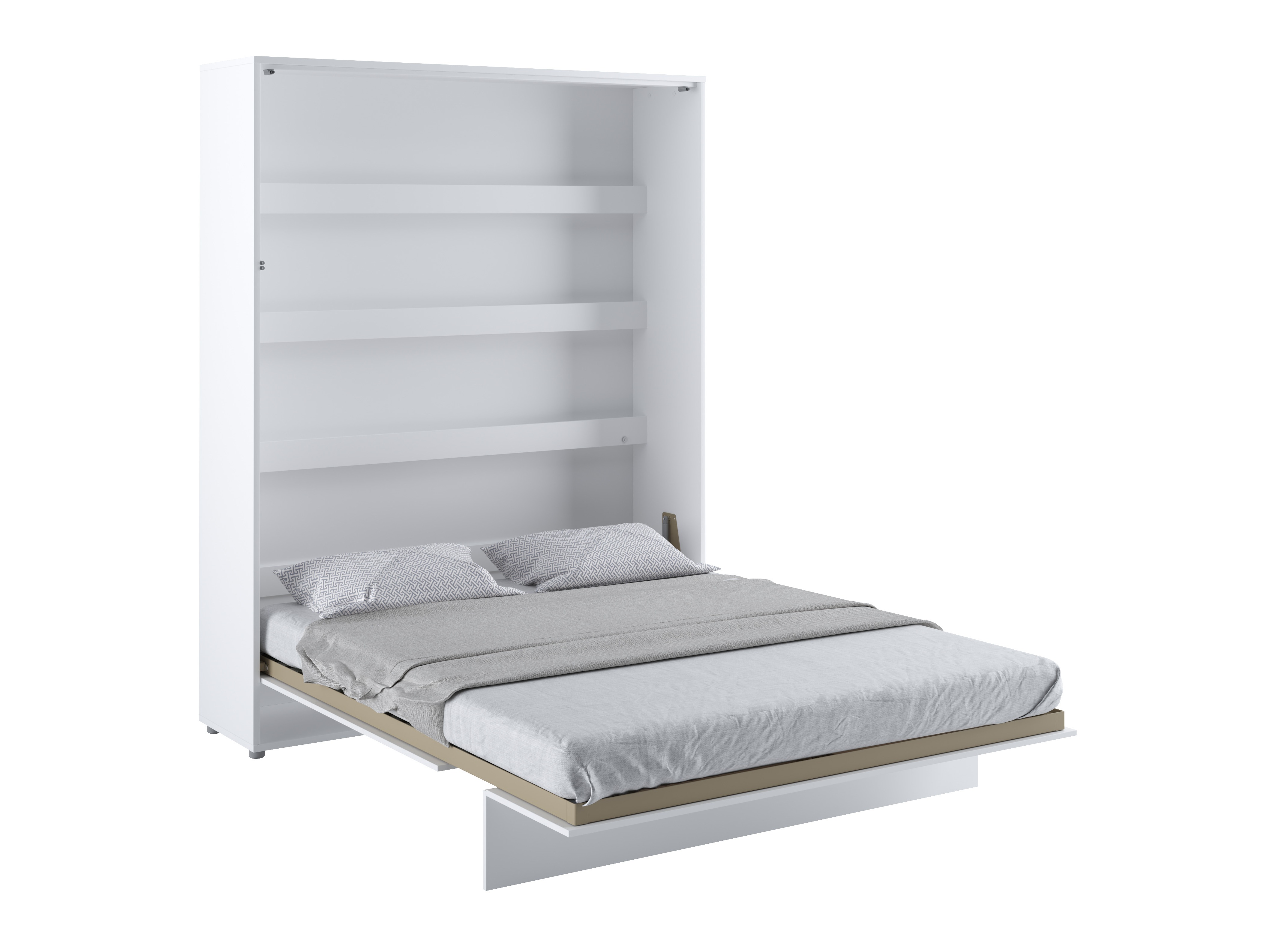 Cama plegable Concept Lenart VII (Blanco brillante + Gris)
