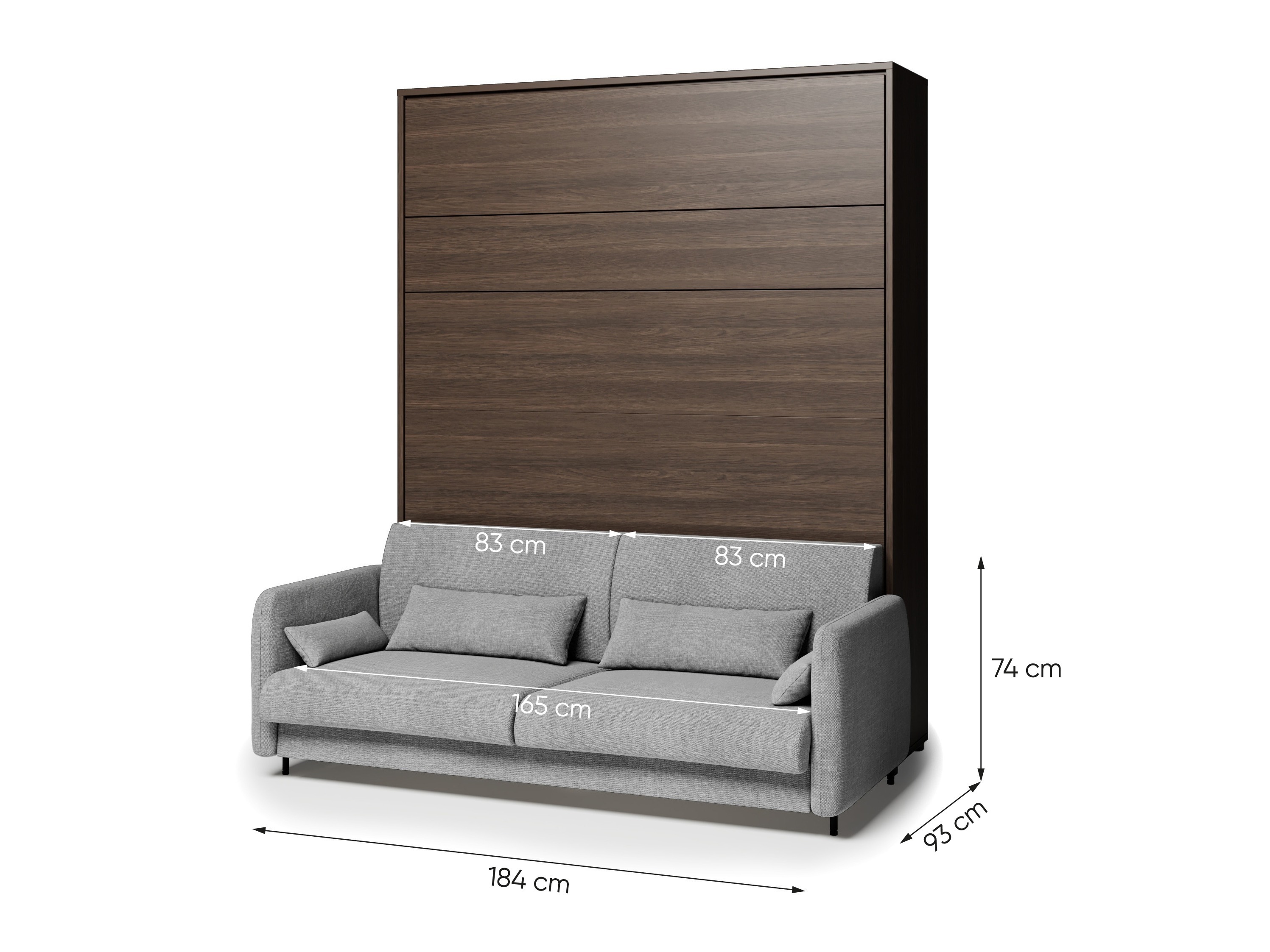 Cama plegable Concept Lenart VII (Blanco + Gris)