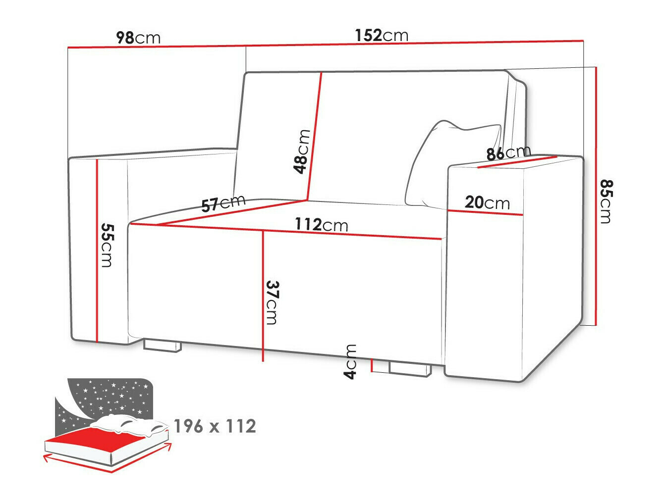 Sofá cama SP7147