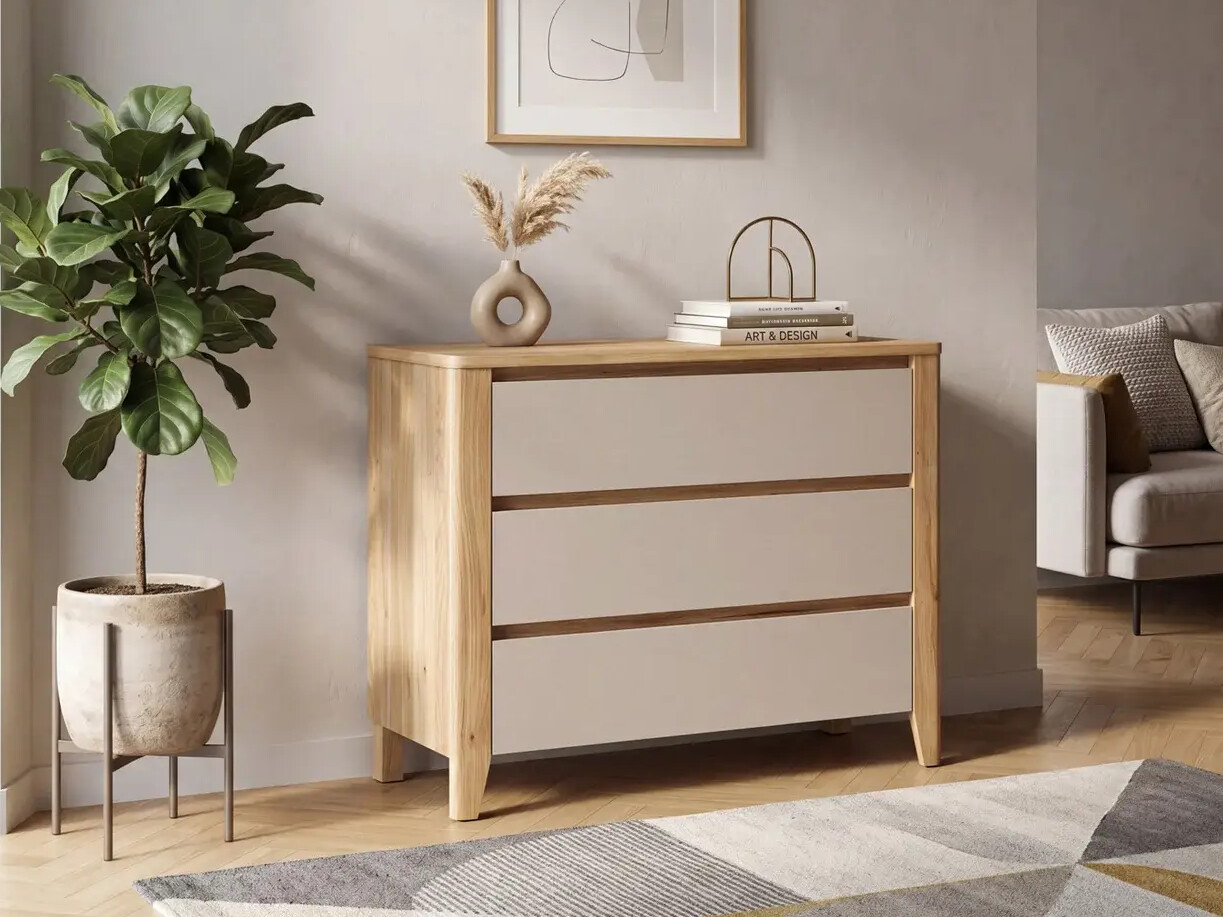 Cómoda Talduno 102 (Roble claro + Cachemira)