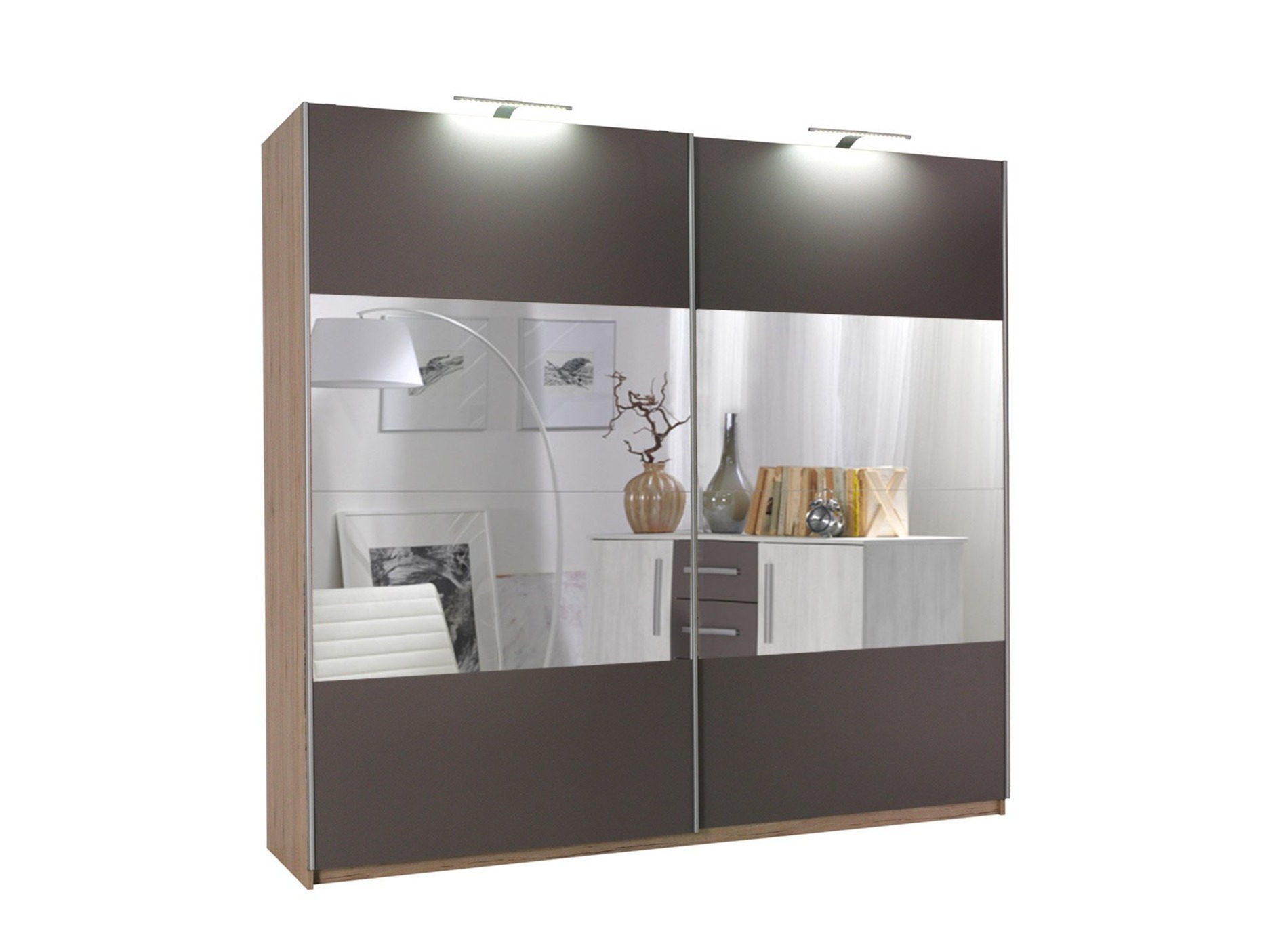 Armario Murrieta 136 (Roble sanremo + Gris)