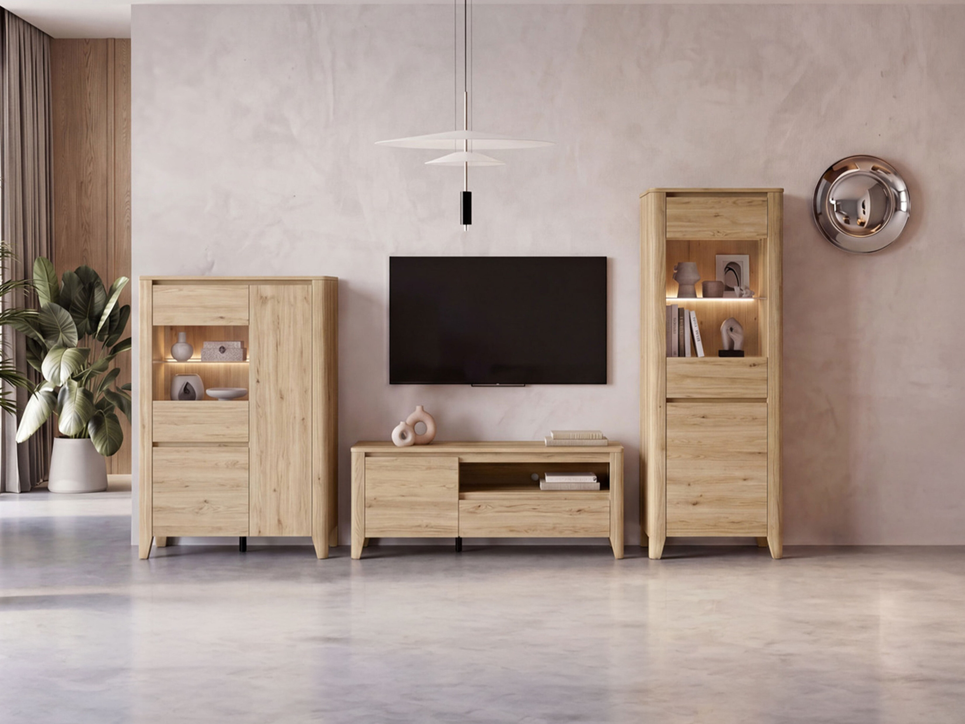 Conjunto de salón Talduno 108 (Roble claro)
