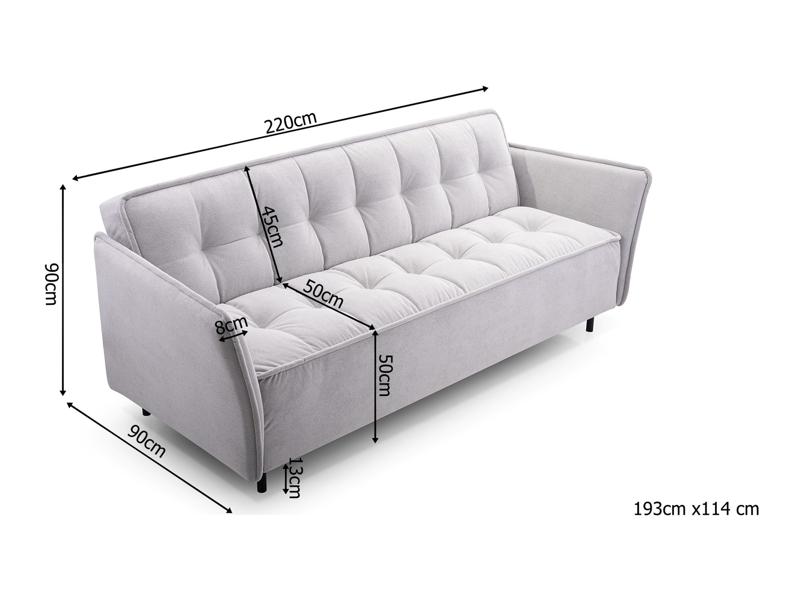 Sofá cama Lufkin 130 (Curio 99)
