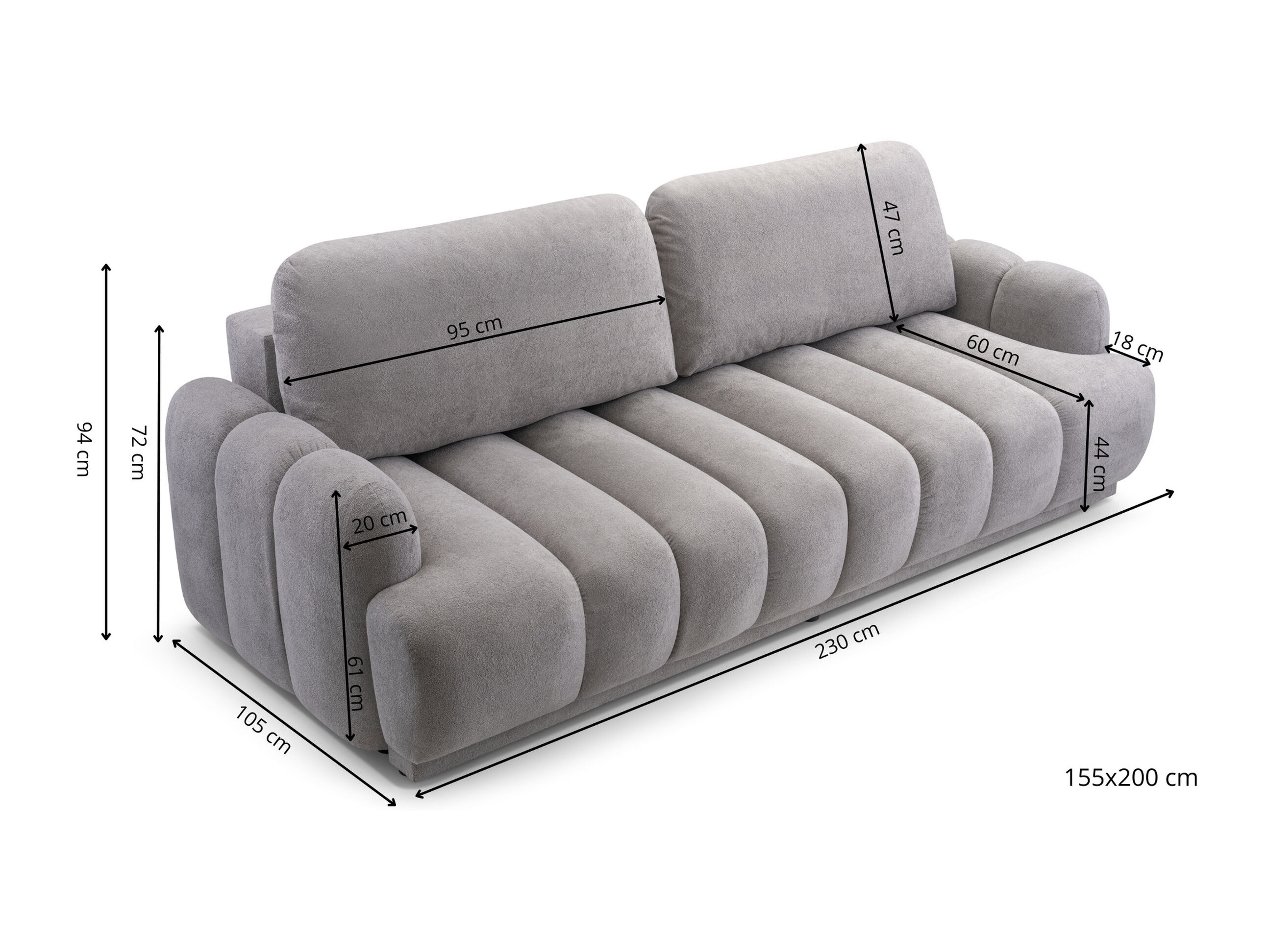 Sofá cama Lufkin 131 (Gerra 125)
