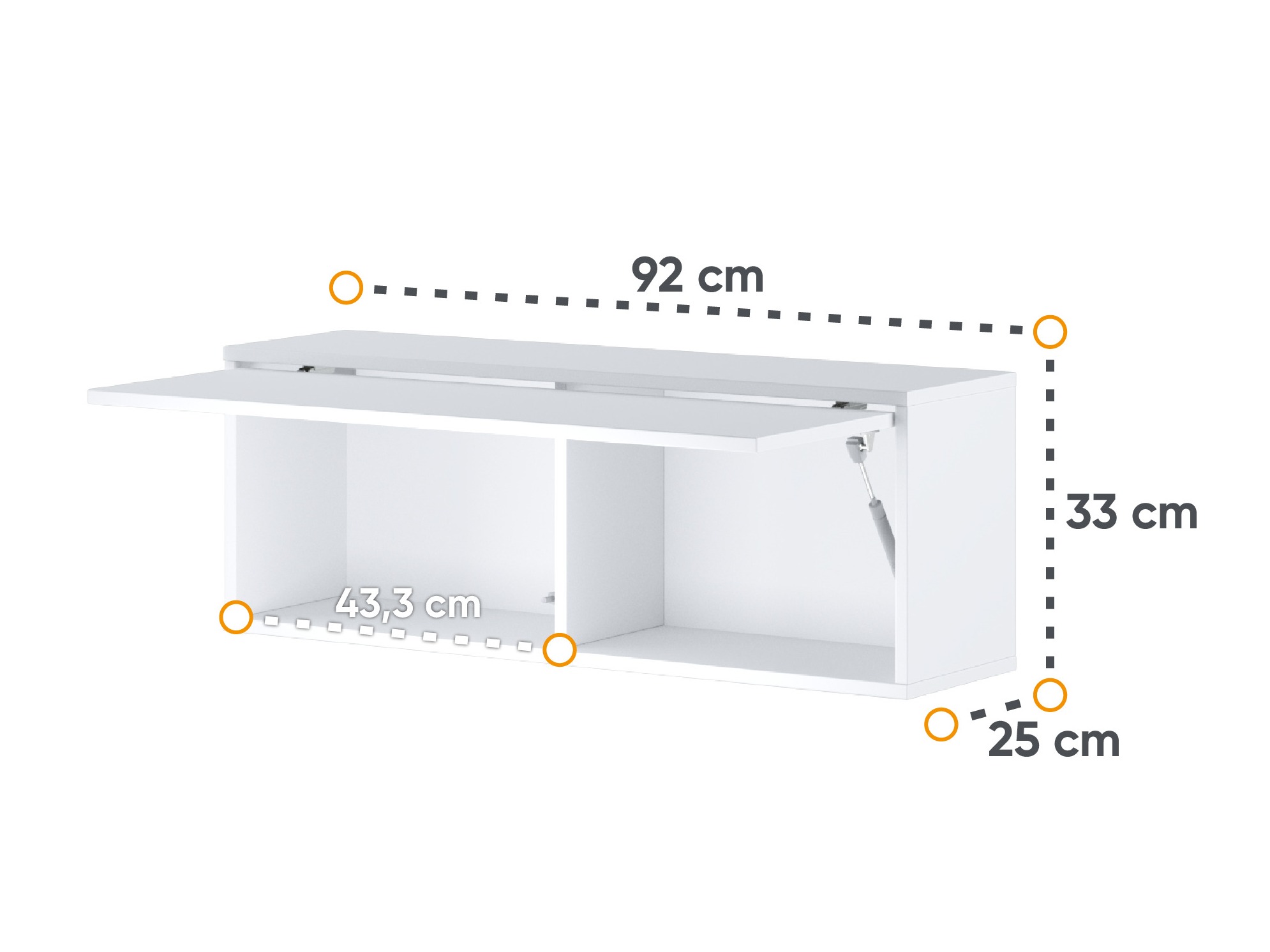 Armario de pared Concept Lenart II (Blanco)