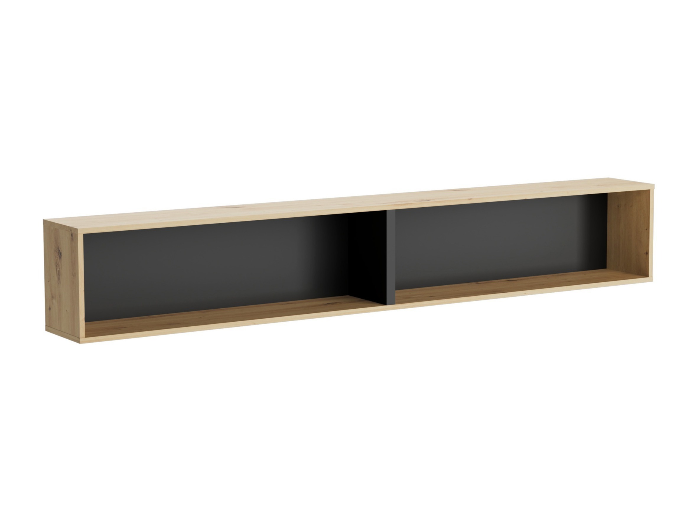 Estantería de pared Concept Lenart III (Roble Artisan + Negro)