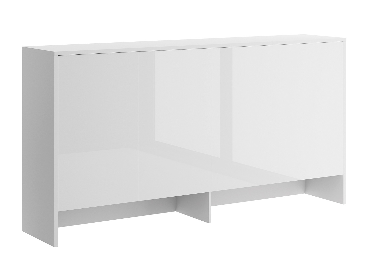 Aparador Concept Lenart V (Blanco + Blanco brillante)