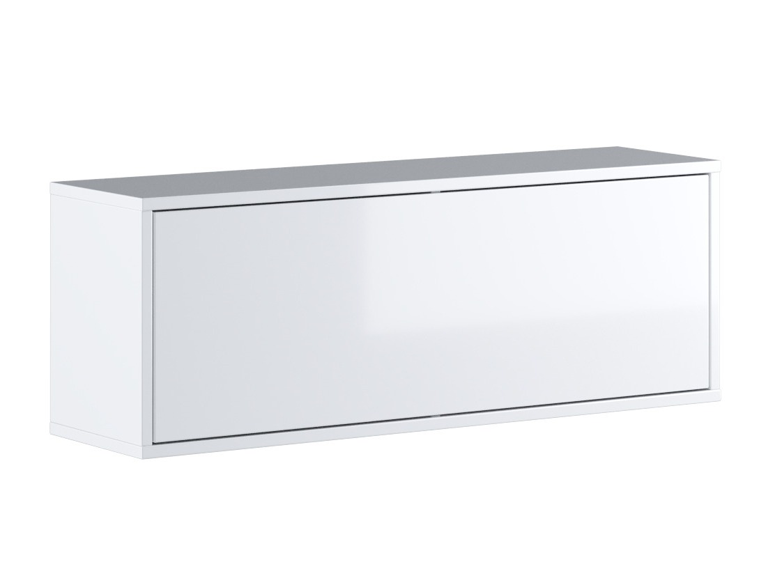 Armario de pared Concept Lenart II (Blanco brillante + Blanco)