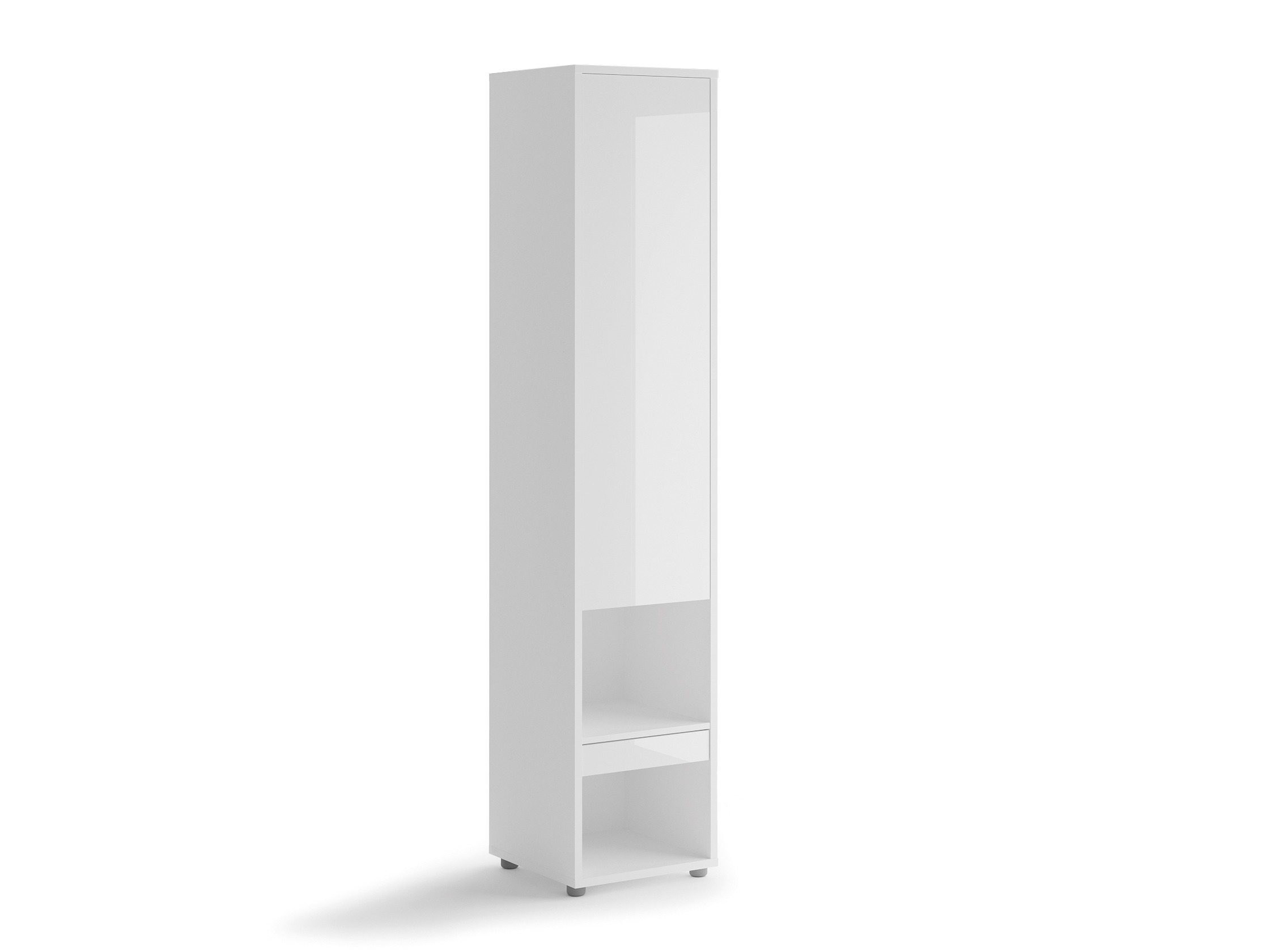 Estantería Concept Lenart II (Blanco + Blanco brillante)