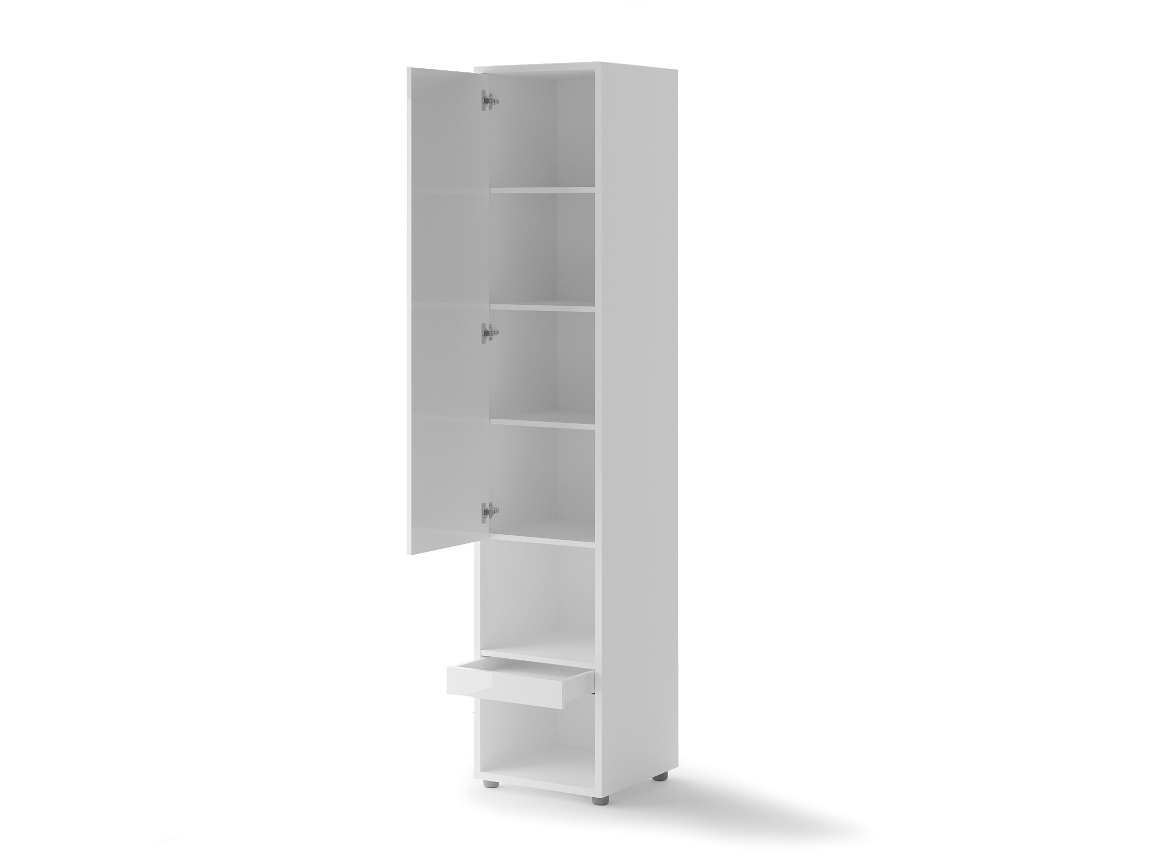 Estantería Concept Lenart II (Blanco + Blanco brillante)
