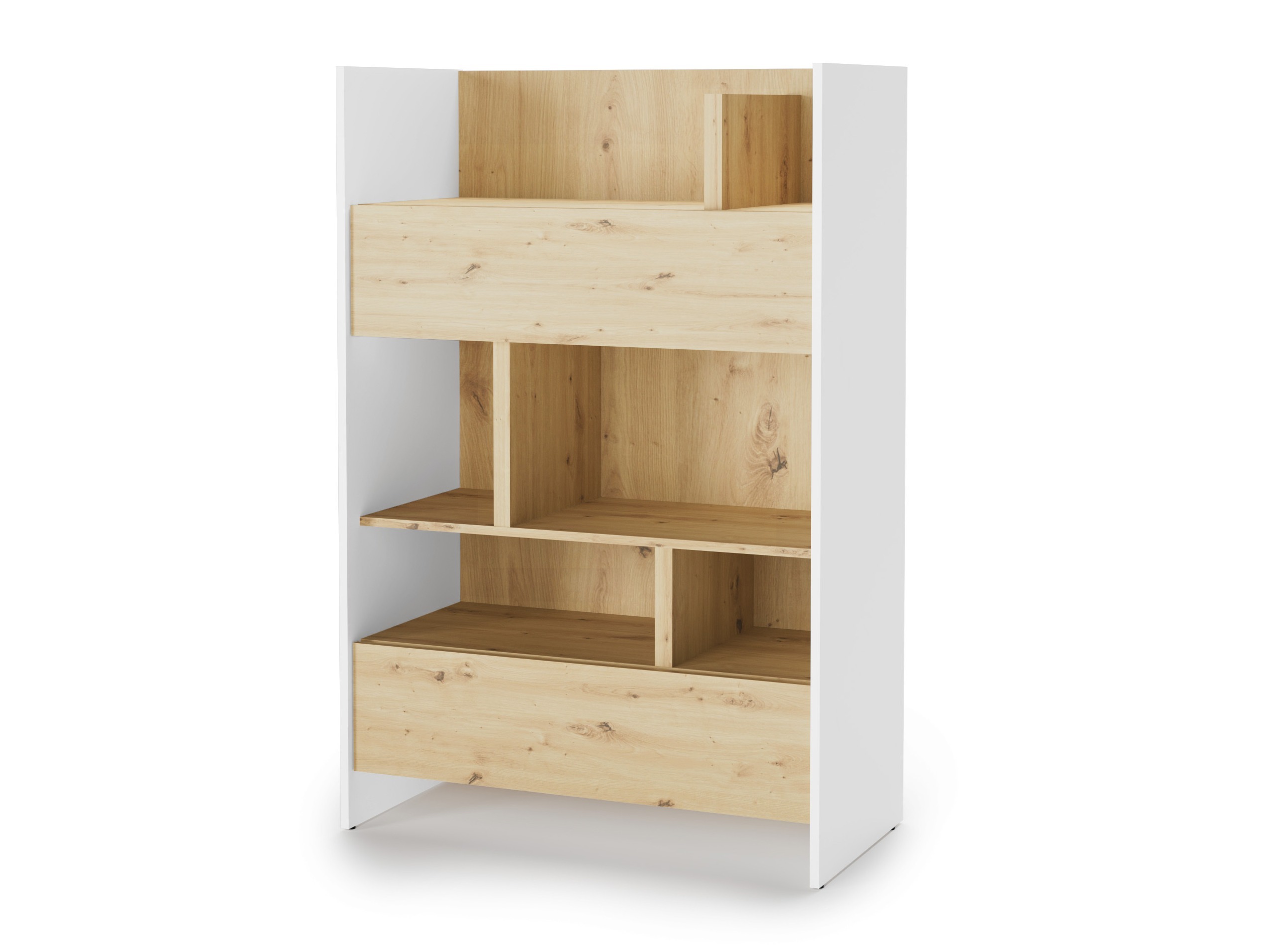 Estantería Concept Lenart IX (Blanco + Roble Artisan)