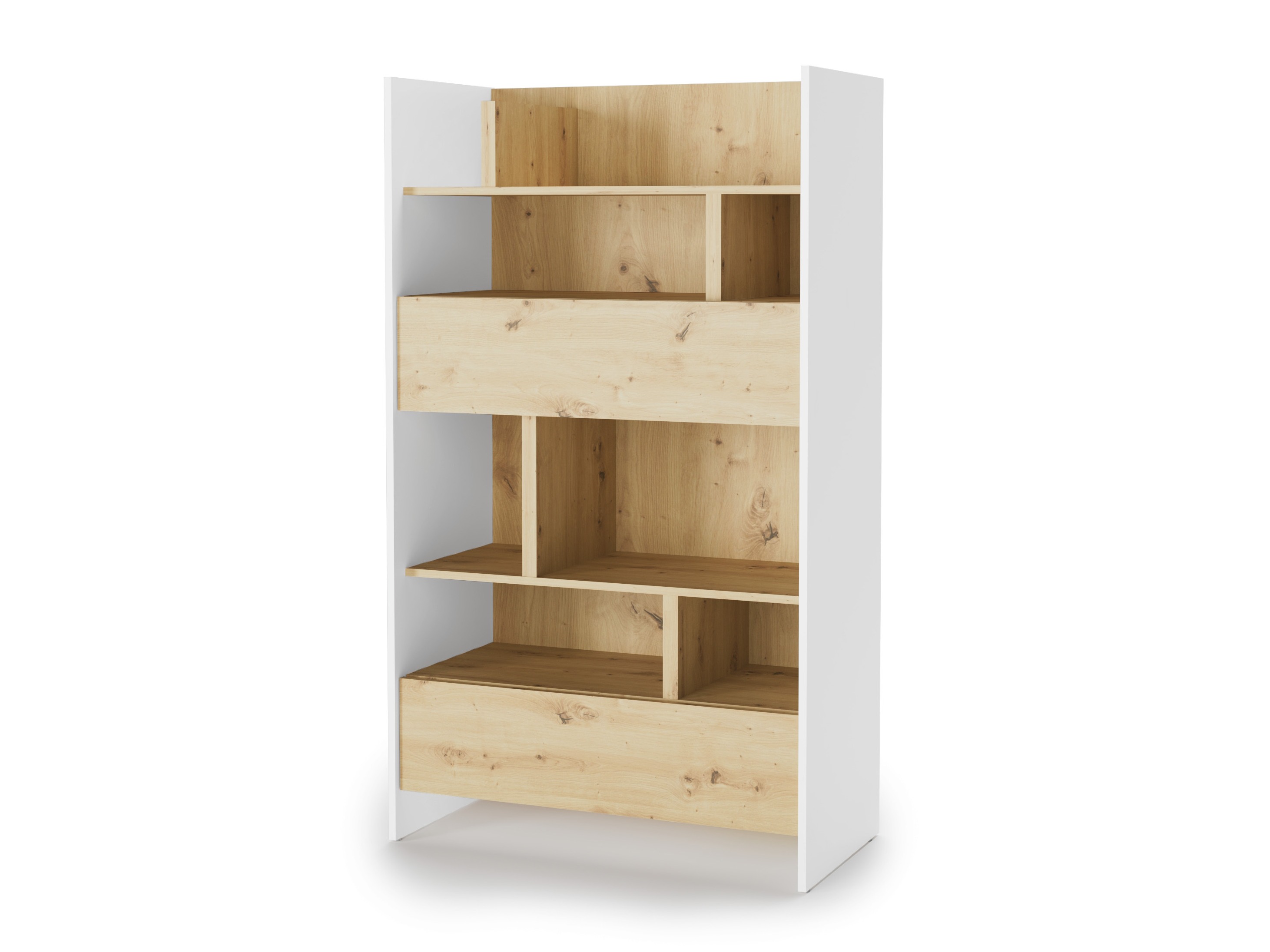 Estantería Concept Lenart X (Blanco + Roble Artisan)