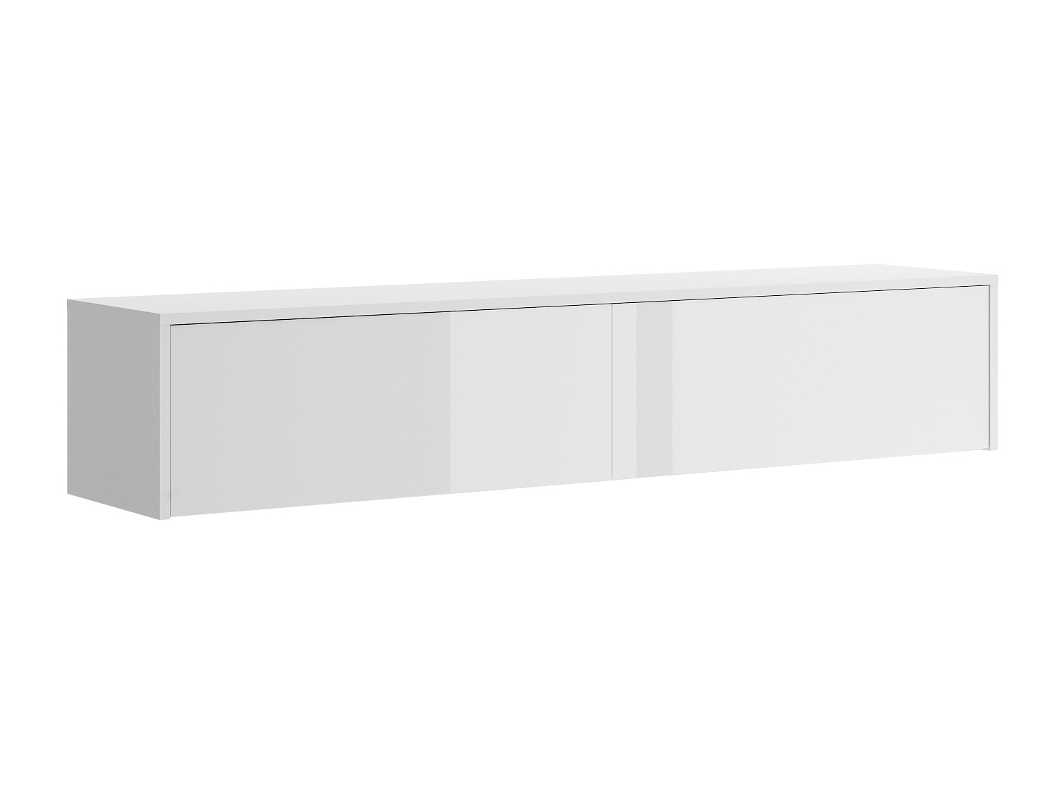 Armario de pared Concept Lenart (Blanco brillante + Blanco)