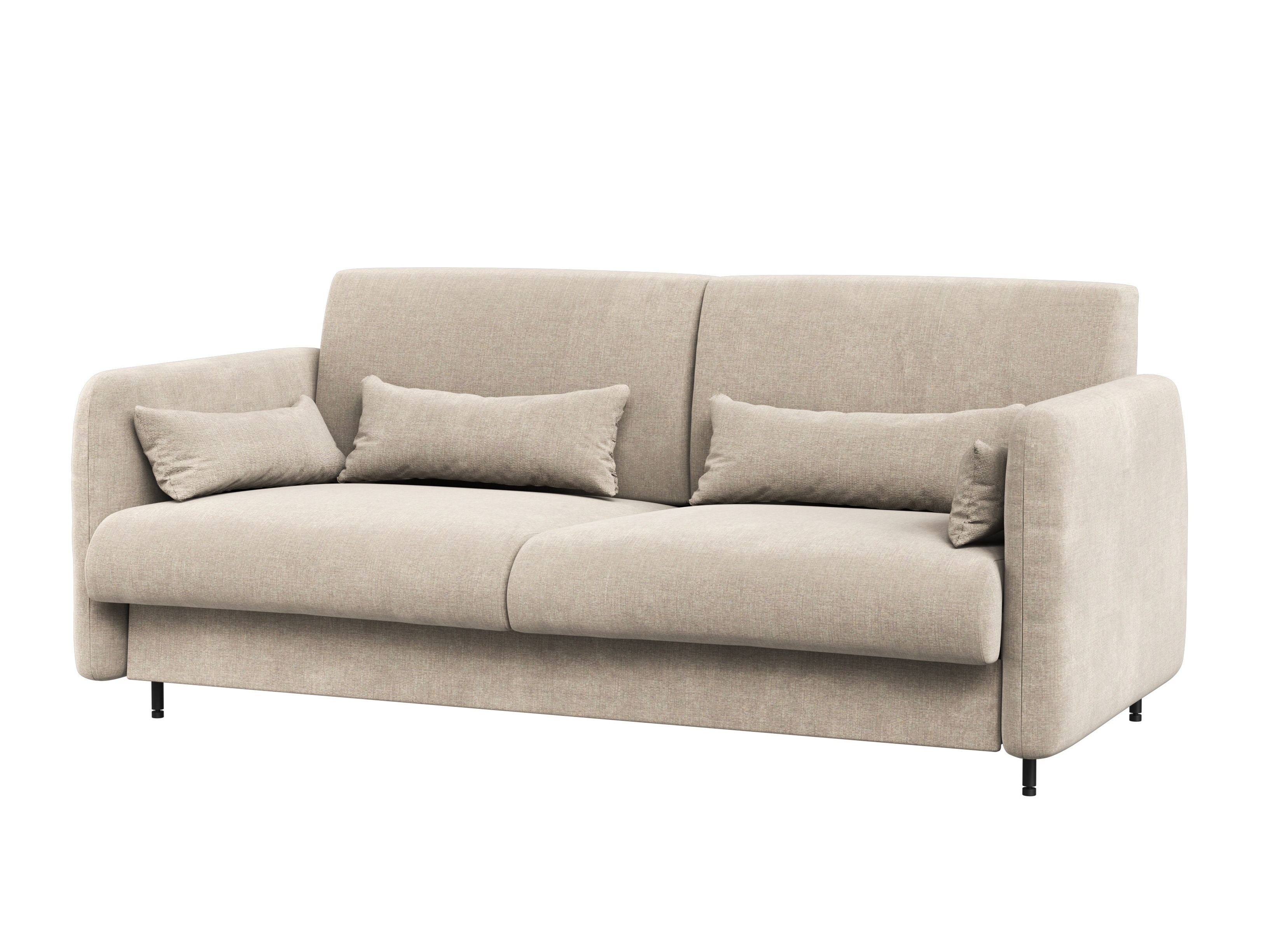 Cama plegable Concept Lenart VII (Roble oscuro + Beige)