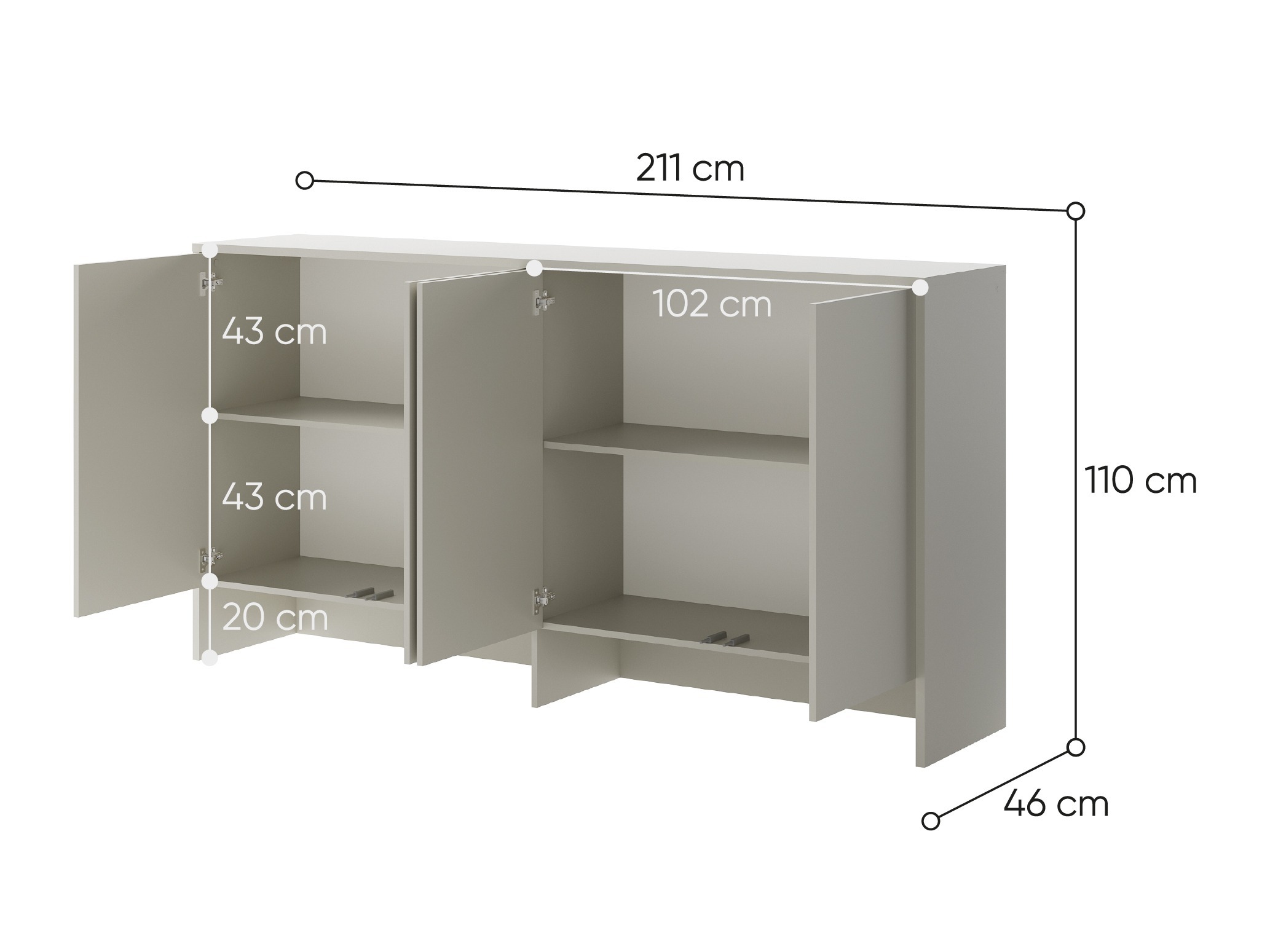 Conjuntos de muebles Concept Lenart X (Gris)