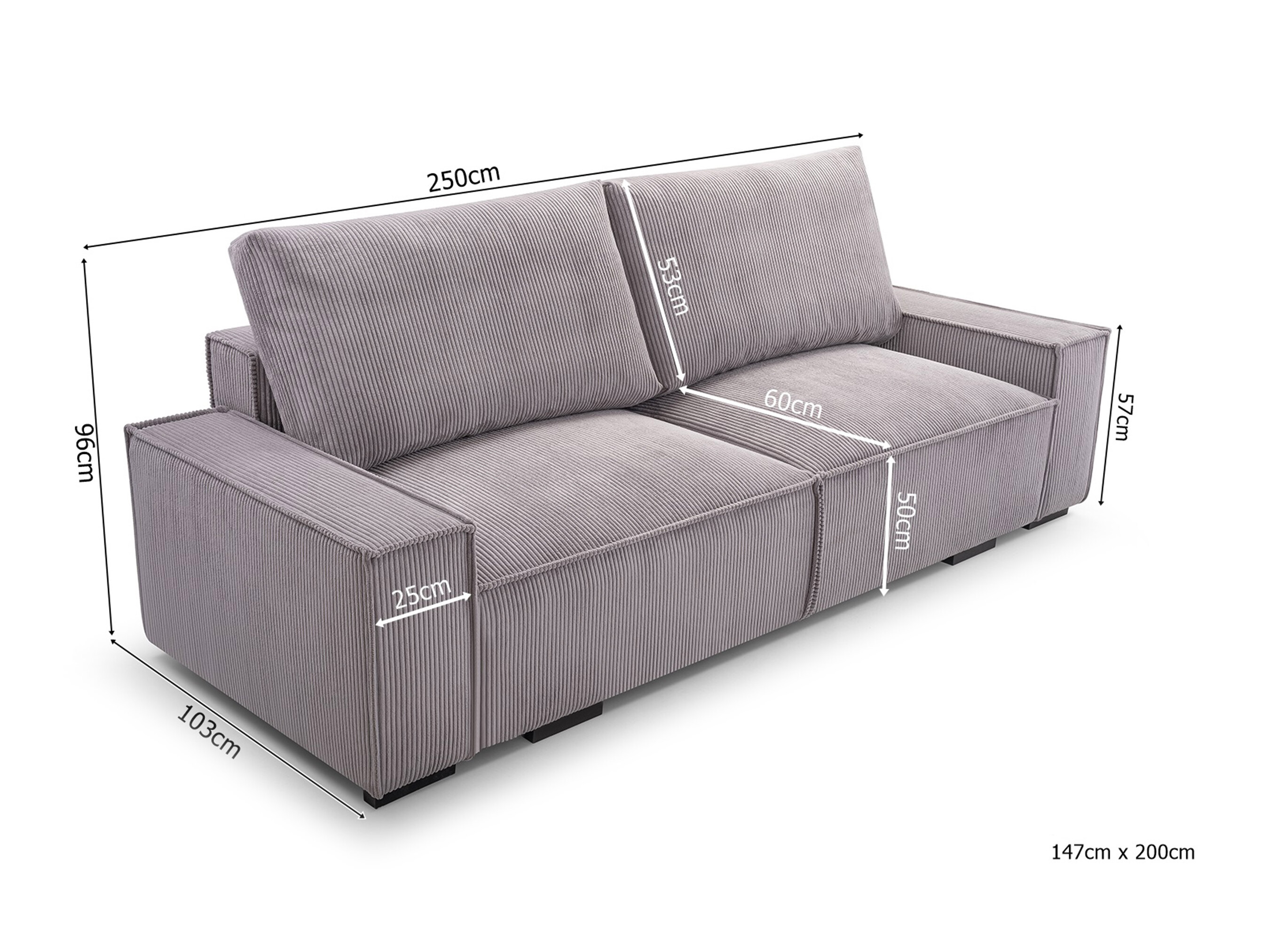 Sofá cama Lufkin 156 (Lincoln 86)