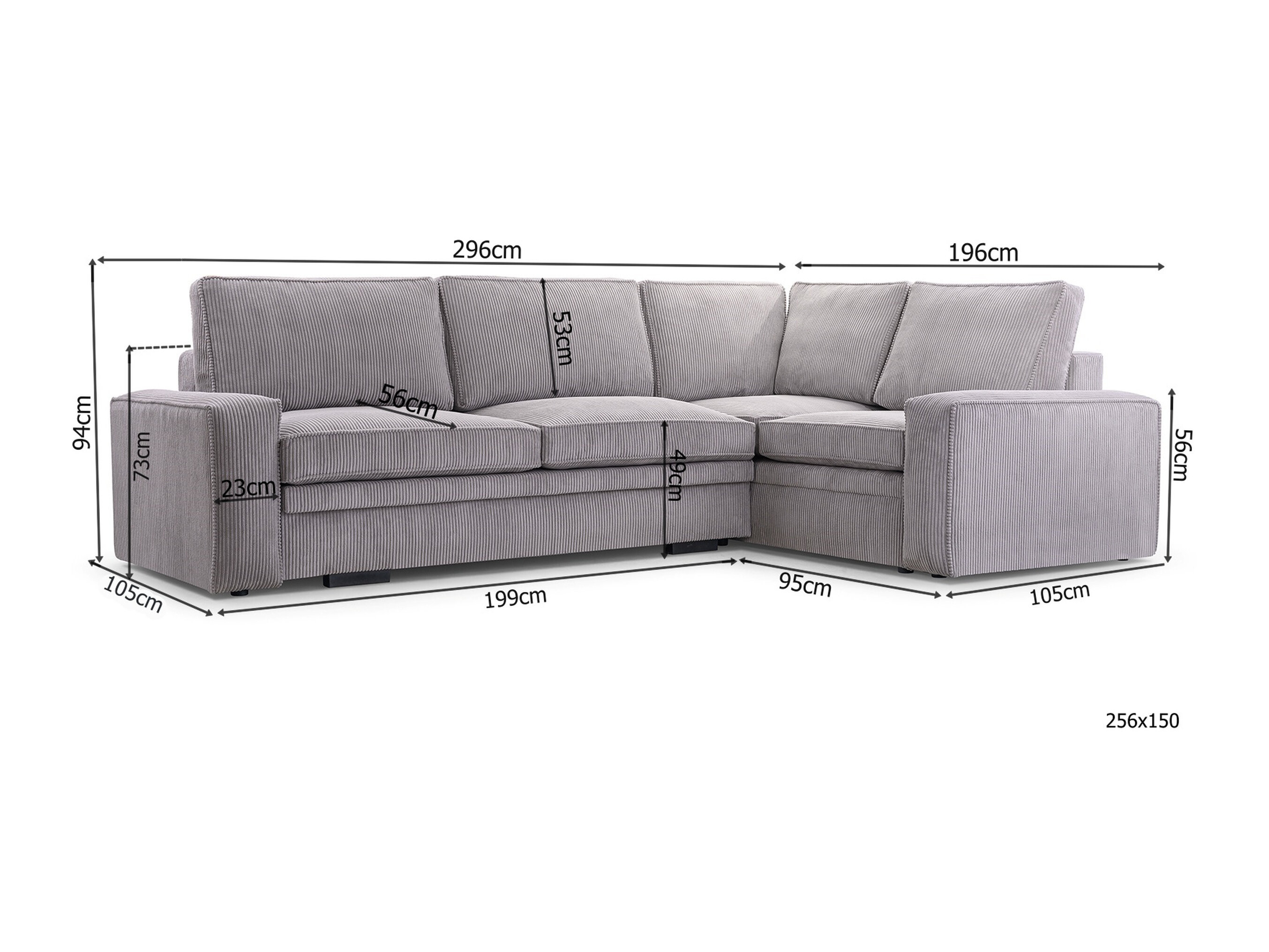 Sofá rinconero Lufkin 160 (Onega 01)