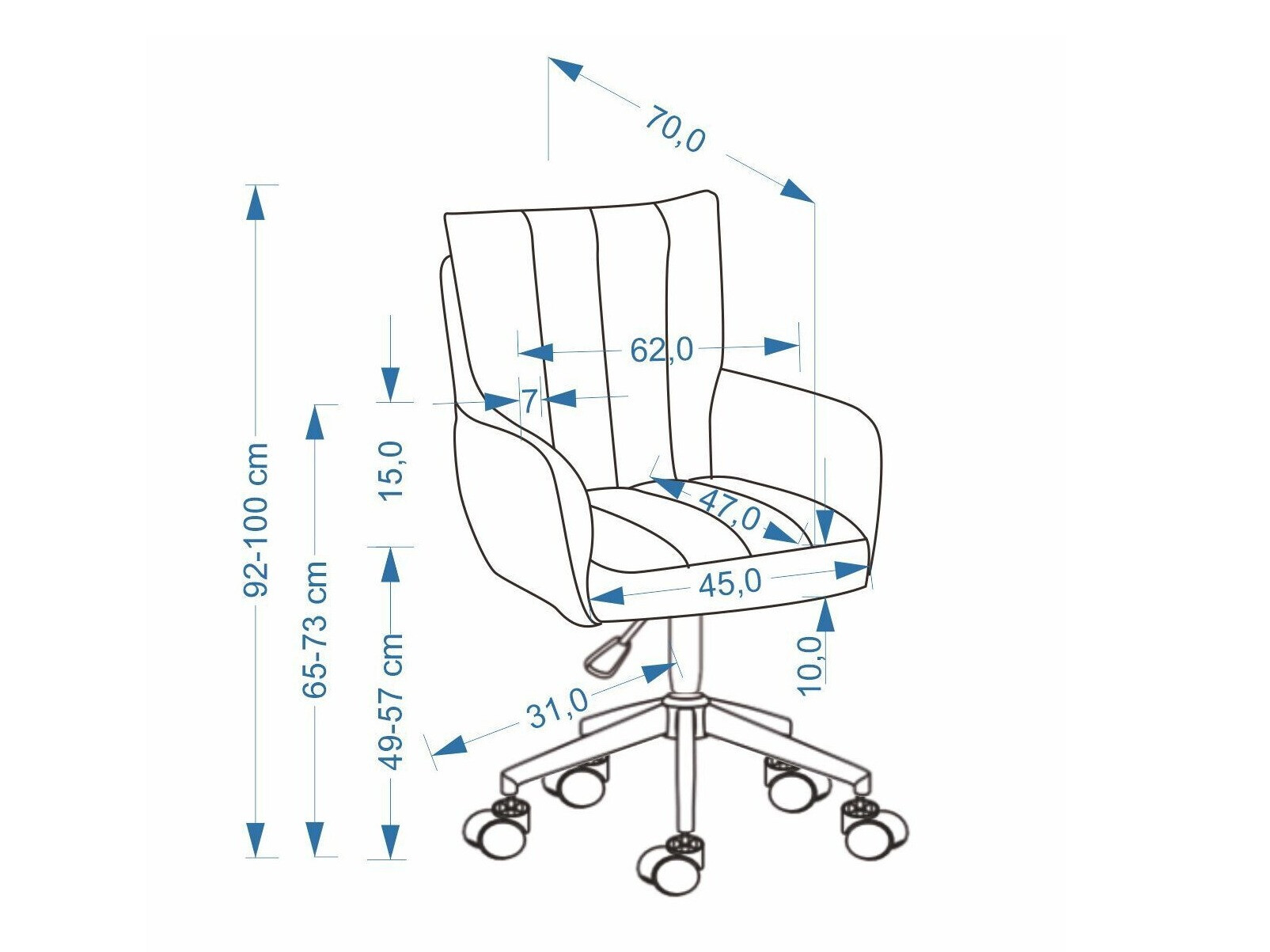 Silla de oficina Houston 2183 (Beige)