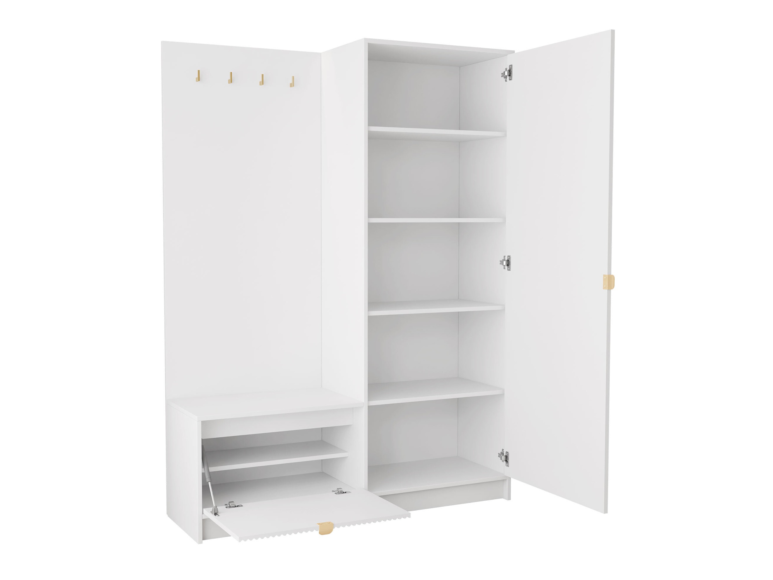 Conjunto para recibidor Comfivo Papilio (Blanco)
