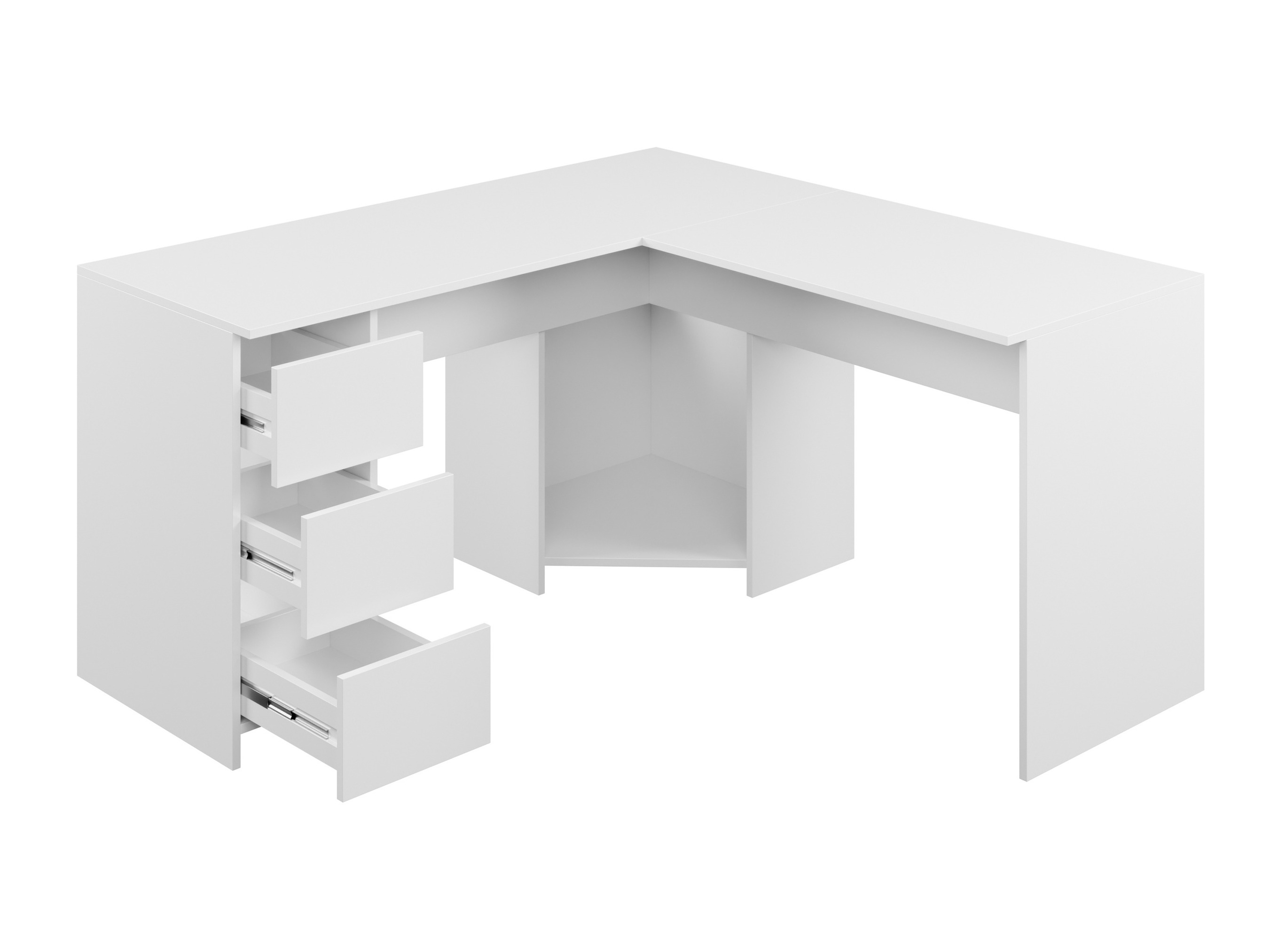 Mesa de ordenador esquinera Comfivo Insuler (Blanco)