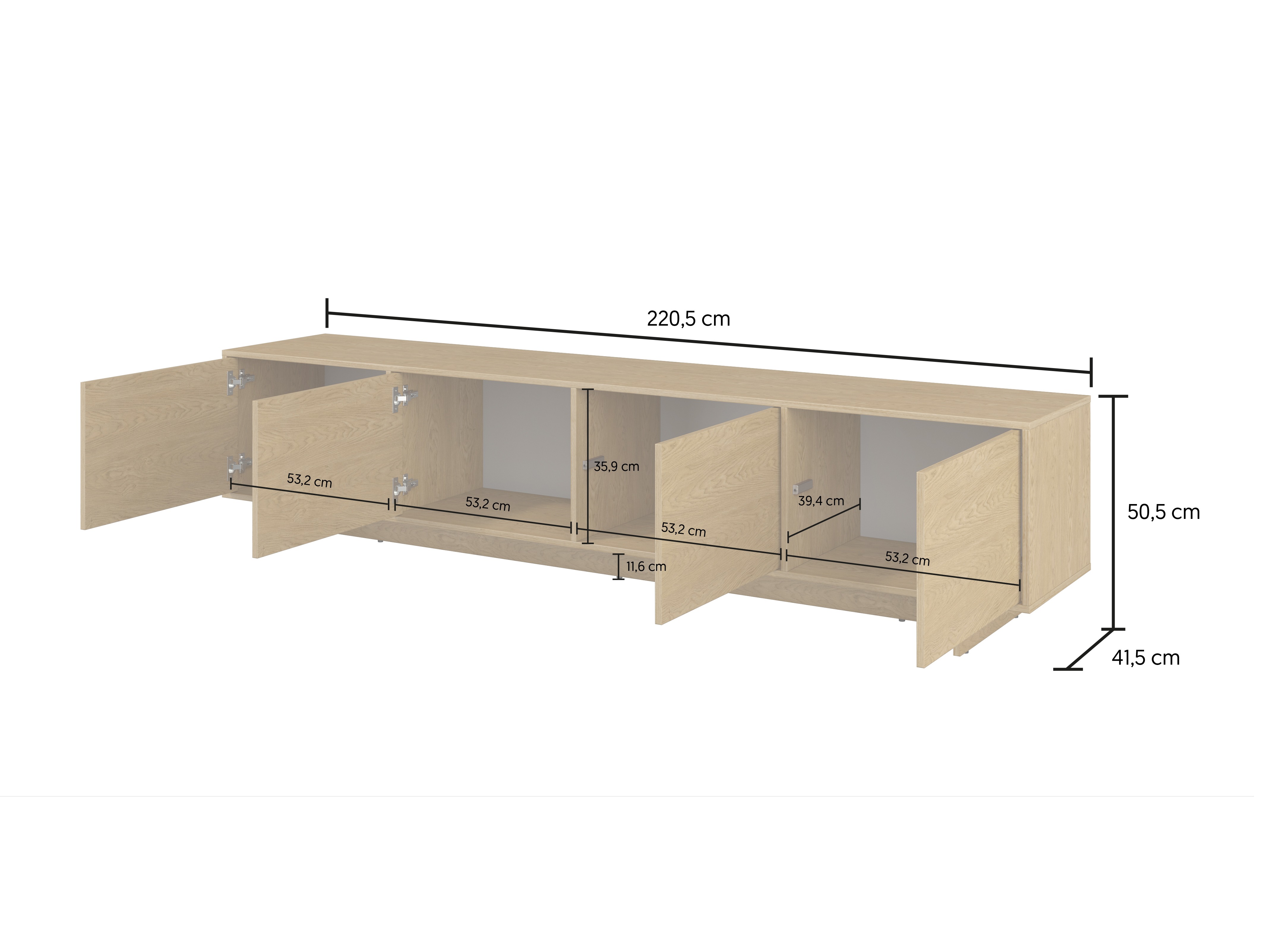 Mueble TV Cavbali 101 (Luminoso madera)