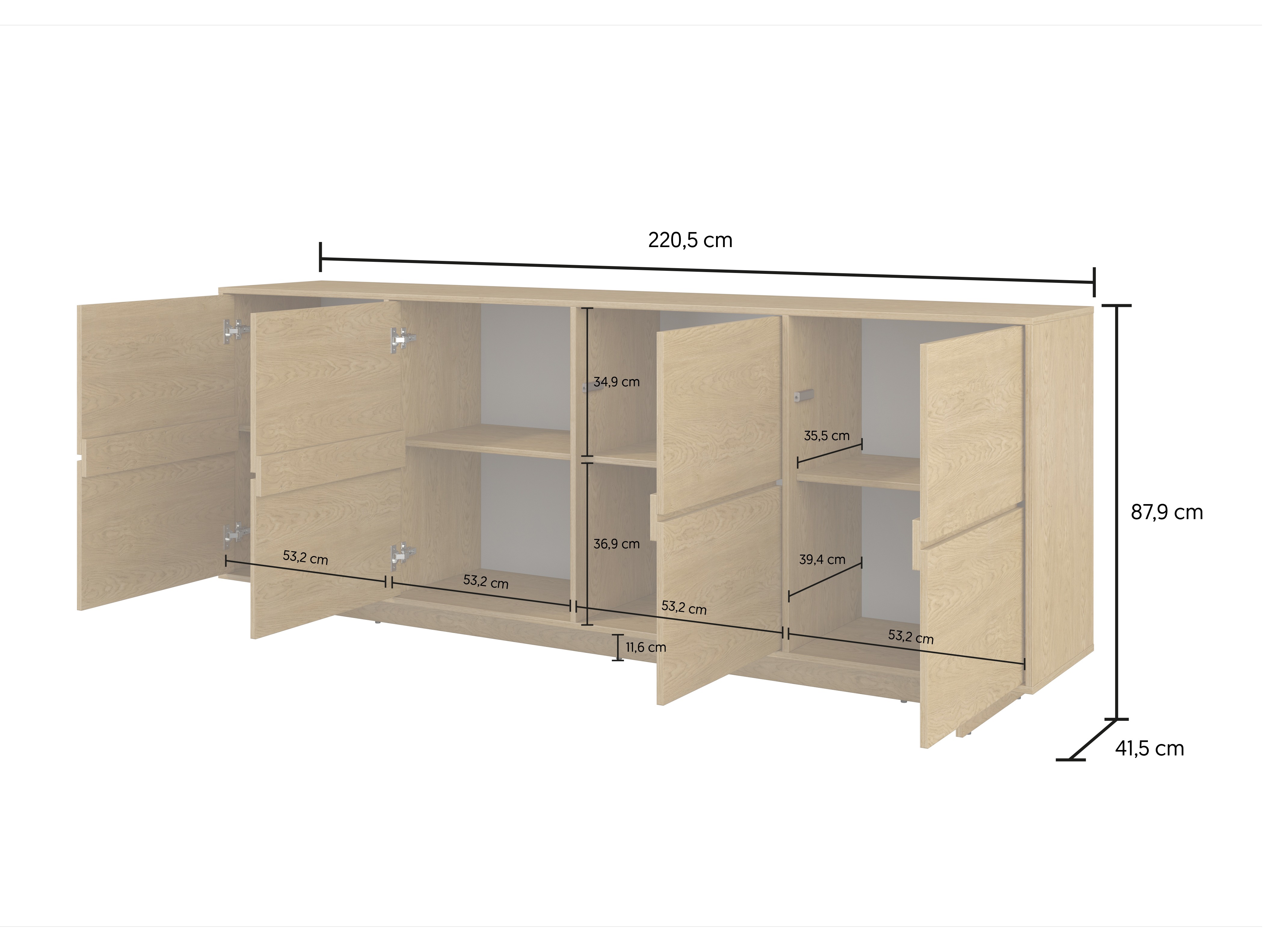 Conjunto de salón Cavbali 103 (Luminoso madera)