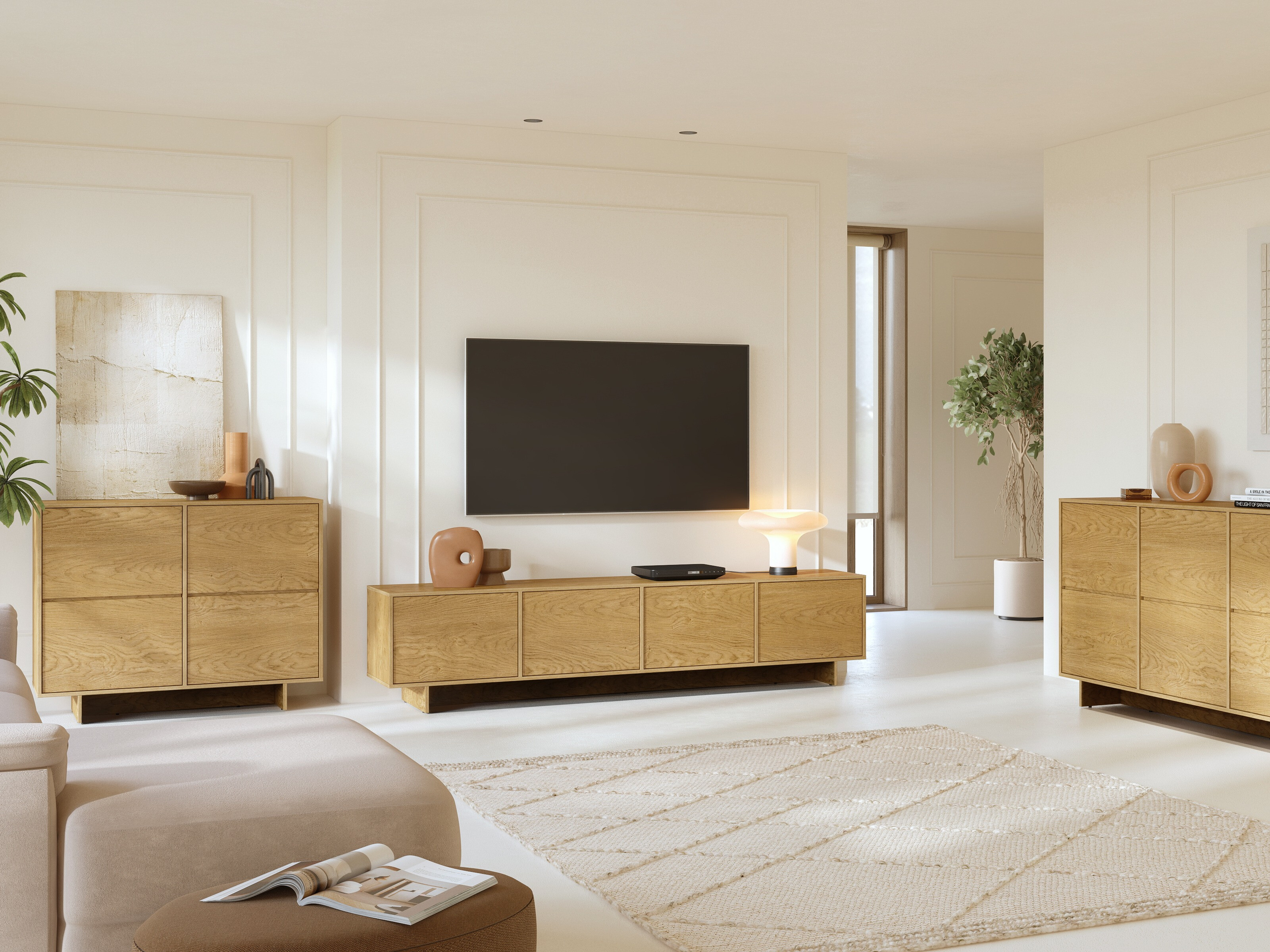 Mueble TV Cavbali 101 (Luminoso madera)