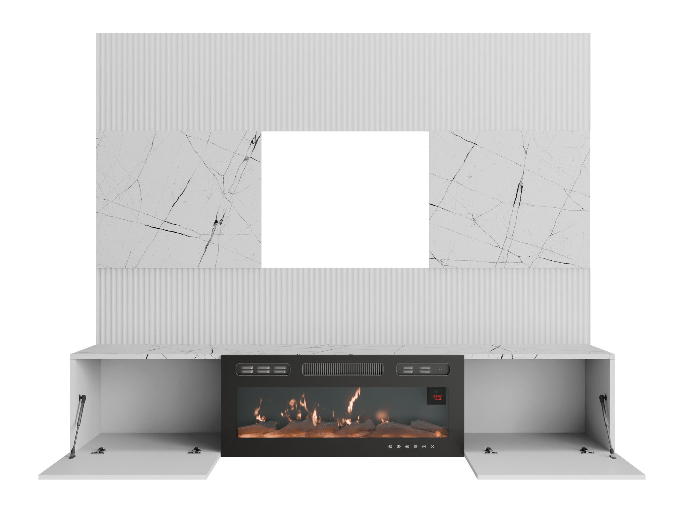 Conjunto de salón Comfivo Salix VII (Blanco + Mármol blanco)