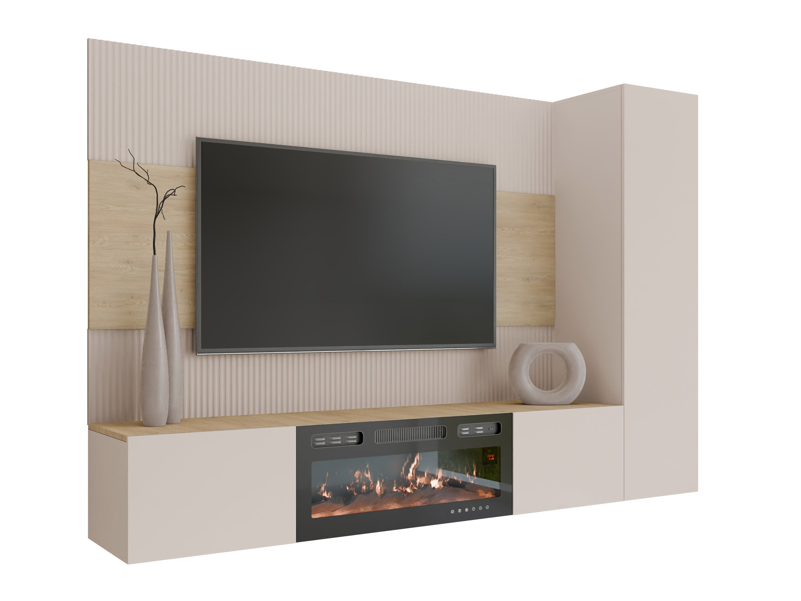 Conjunto de salón Comfivo Salix IX (Beige + Roble Cremona)