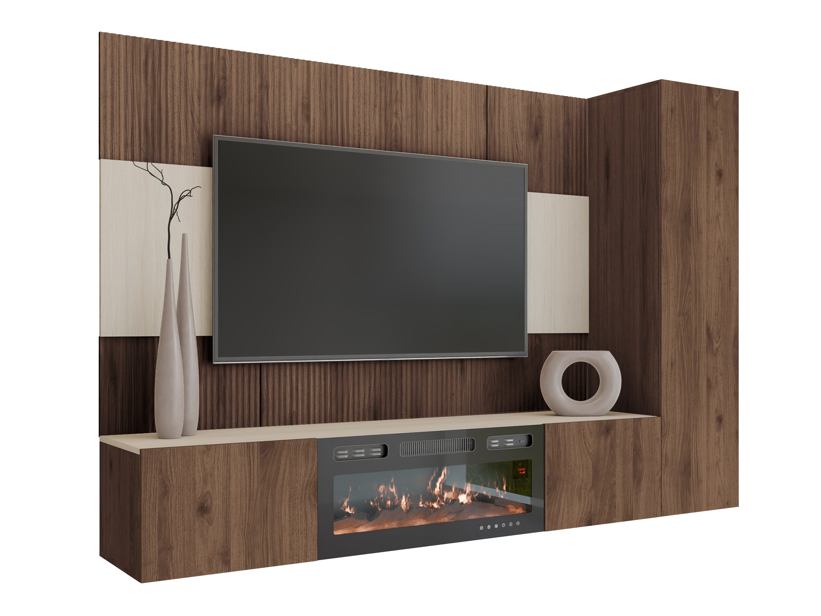 Conjunto de salón Comfivo Salix IX (Nogal + Claro Travertine)