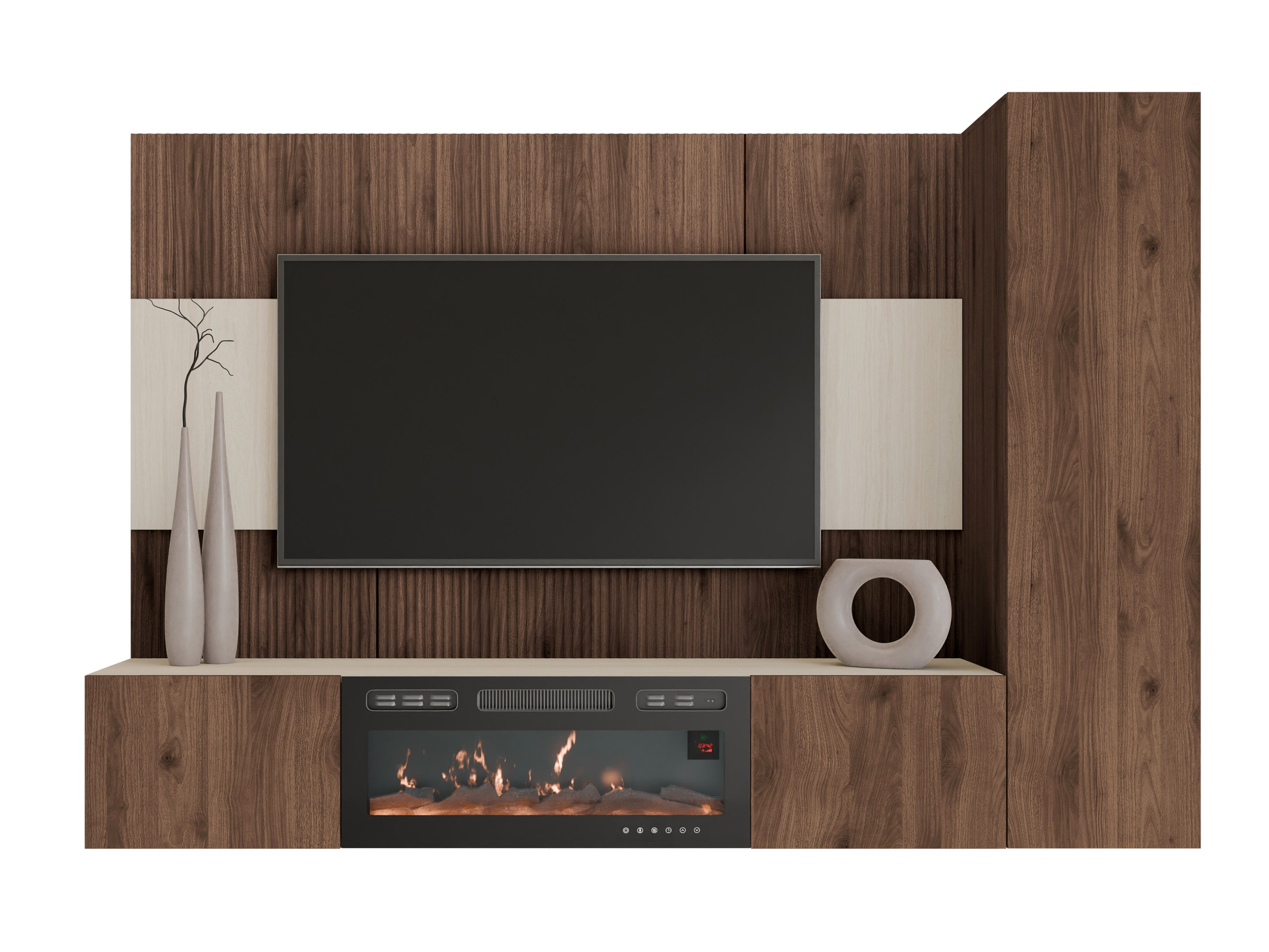 Conjunto de salón Comfivo Salix IX (Nogal + Claro Travertine)