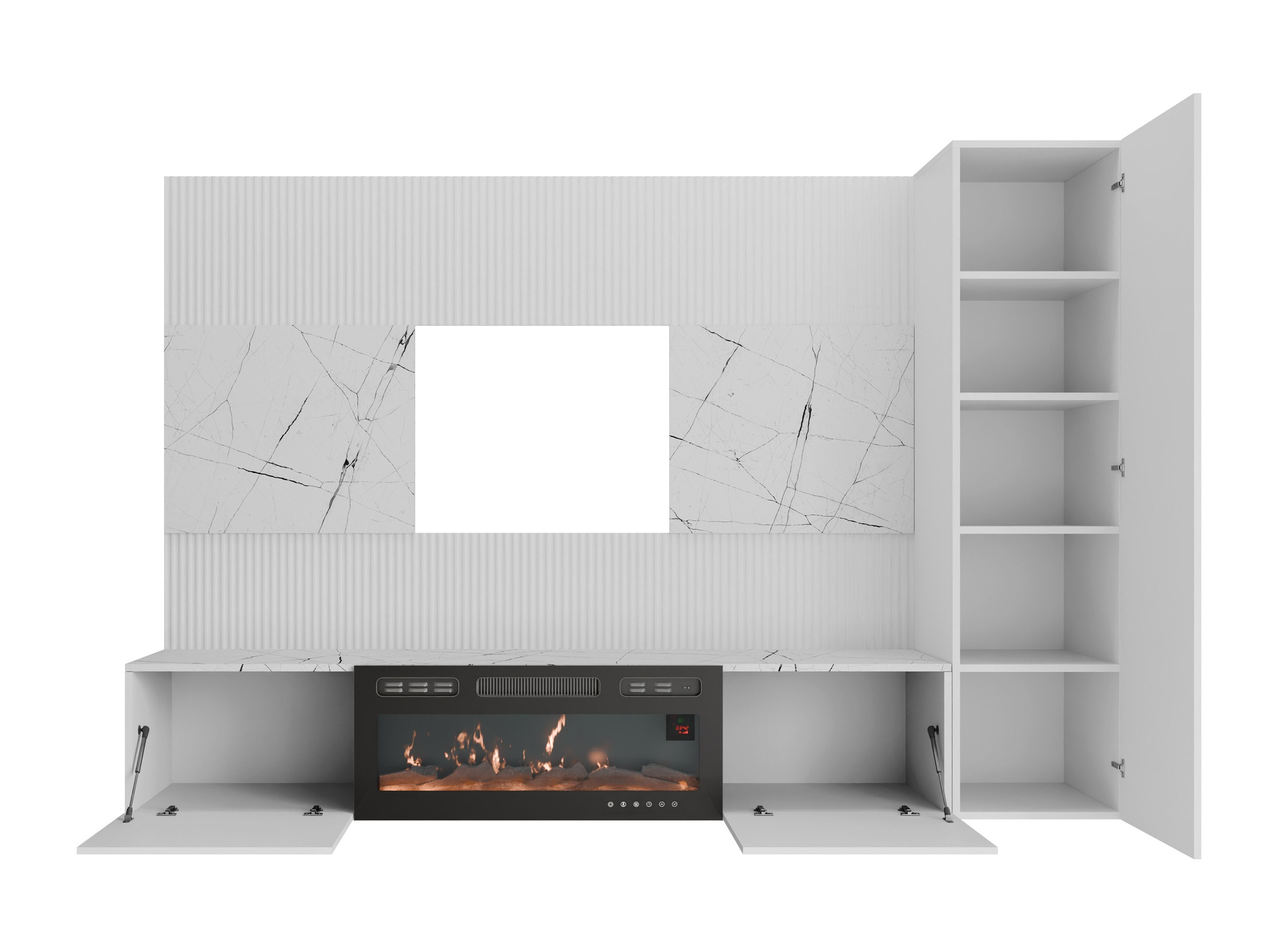 Conjunto de salón Comfivo Salix IX (Nogal + Claro Travertine)