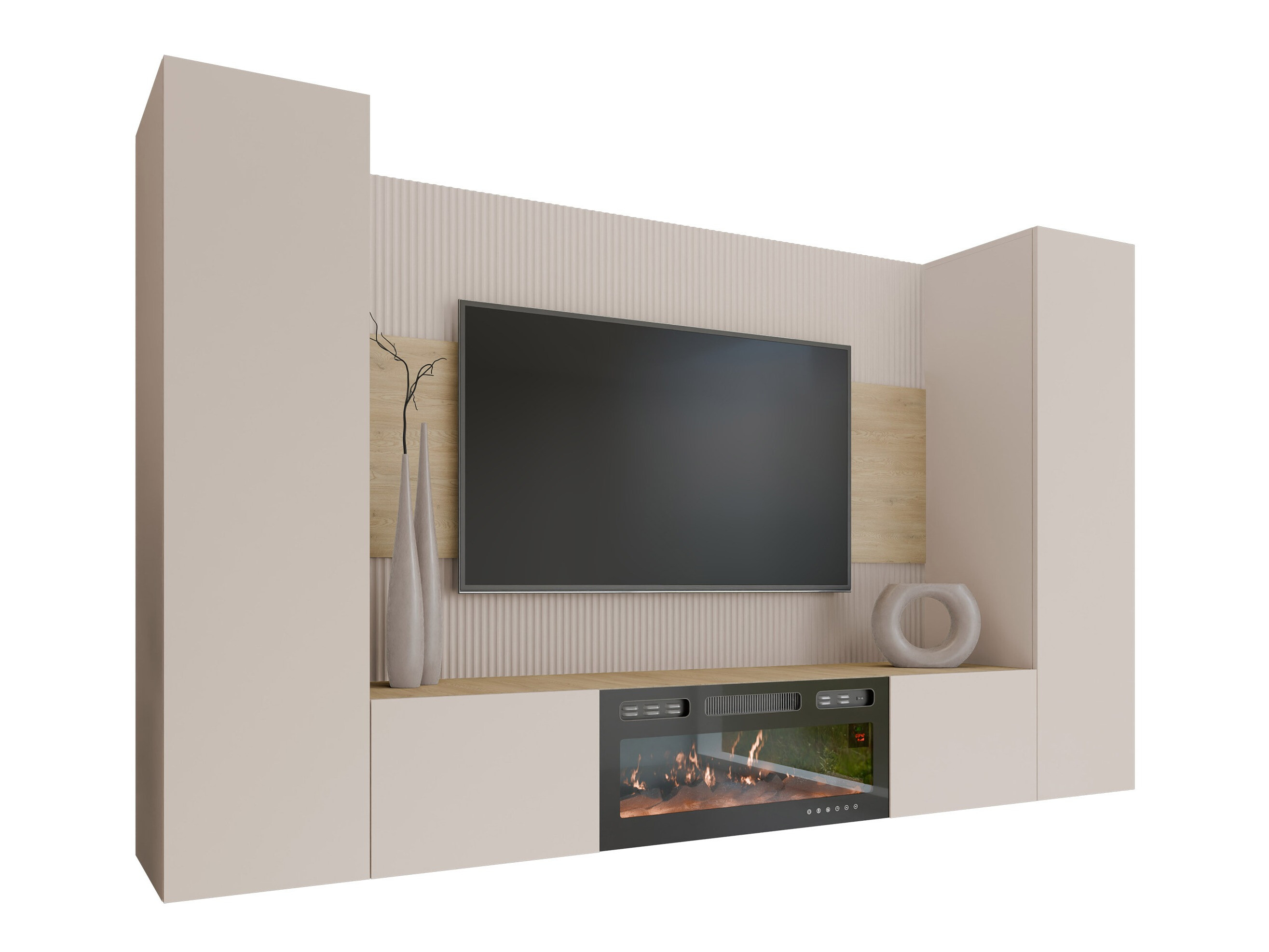 Conjunto de salón Comfivo Salix VIII (Beige + Roble Cremona)